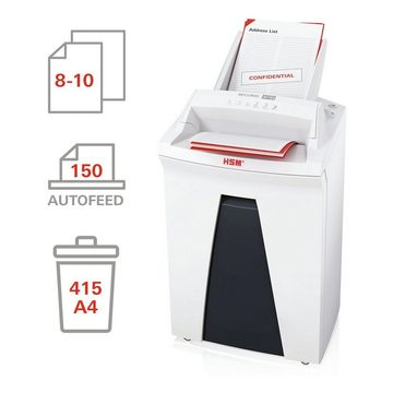 HSM Aktenvernichter SECURIO AF150, Partikelschnitt 4,5x30 mm, Autofeed / Einzelblatt-Einzug, 34 Liter