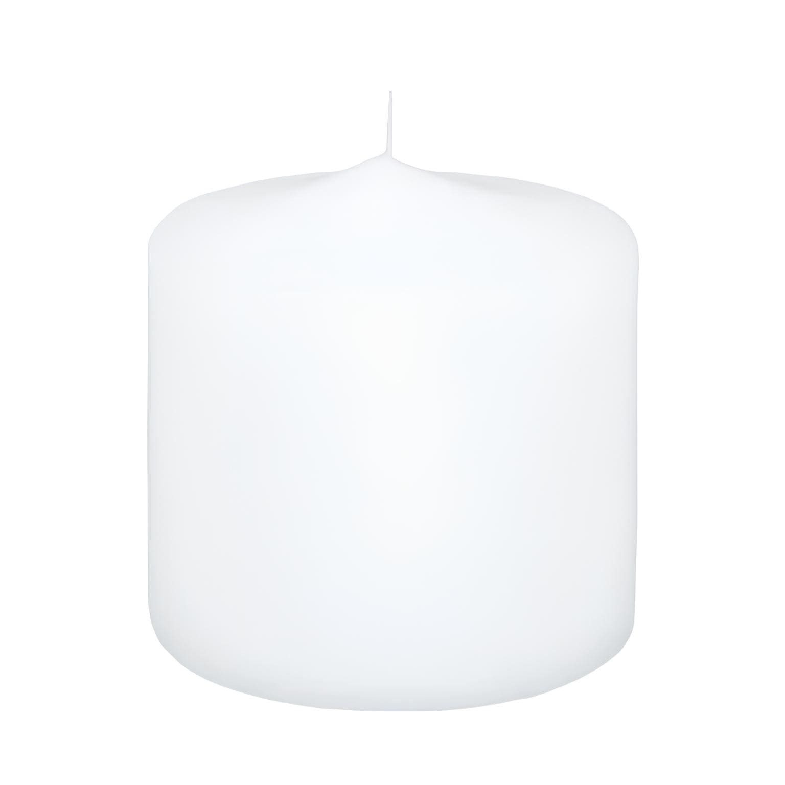 Jaspers Kerzen Stumpenkerze Premium Stumpenkerzen Weiß 100 x 100 mm, 1 Stück