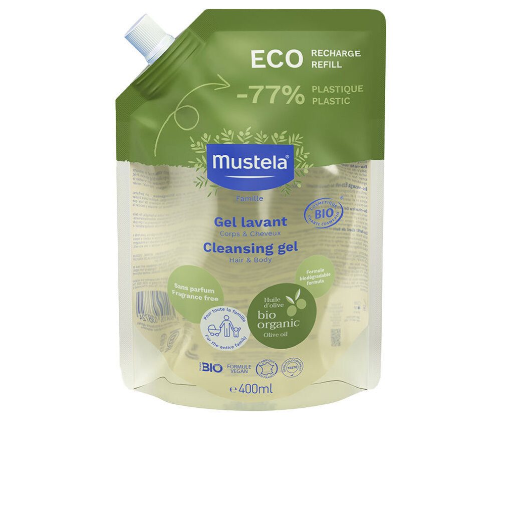 Mustela Haarshampoo BIO gel shampoo refill 400ml