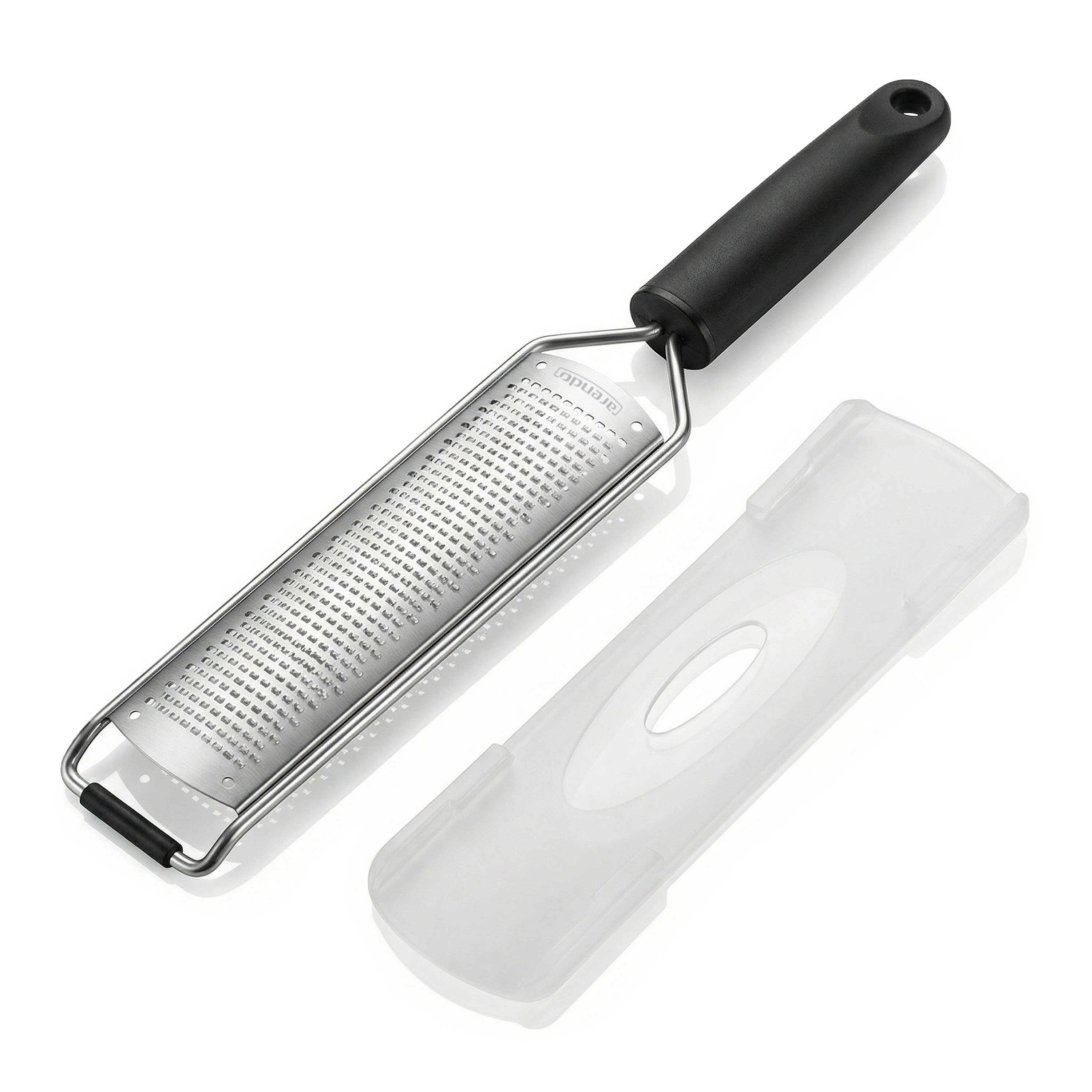 Arendo Multireibe Küchenreibe, Zesterreibe, Edelstahl, scharfe Edelstahlklinge, Edelstahl, (Set), Feinreibe, Parmesanreibe, Ingwerreibe, Schutzabdeckung