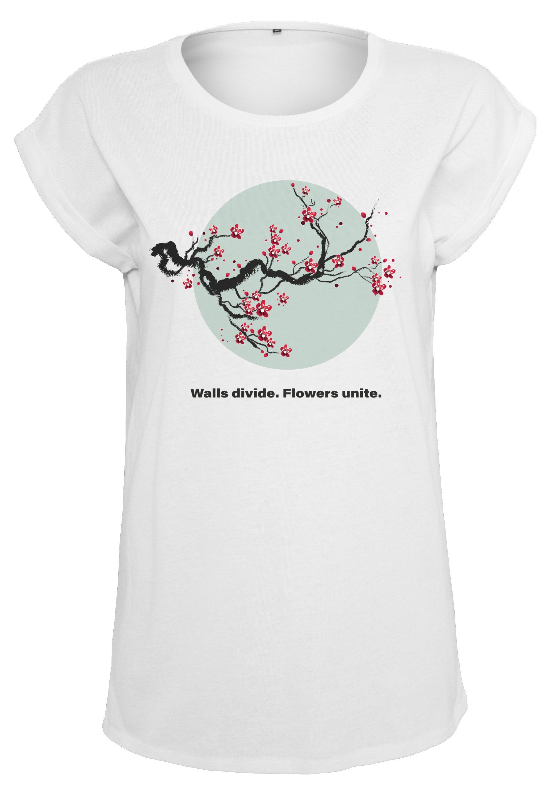 MisterTee T-Shirt MisterTee Damen Ladies Flowers Unite Tee (1-tlg)