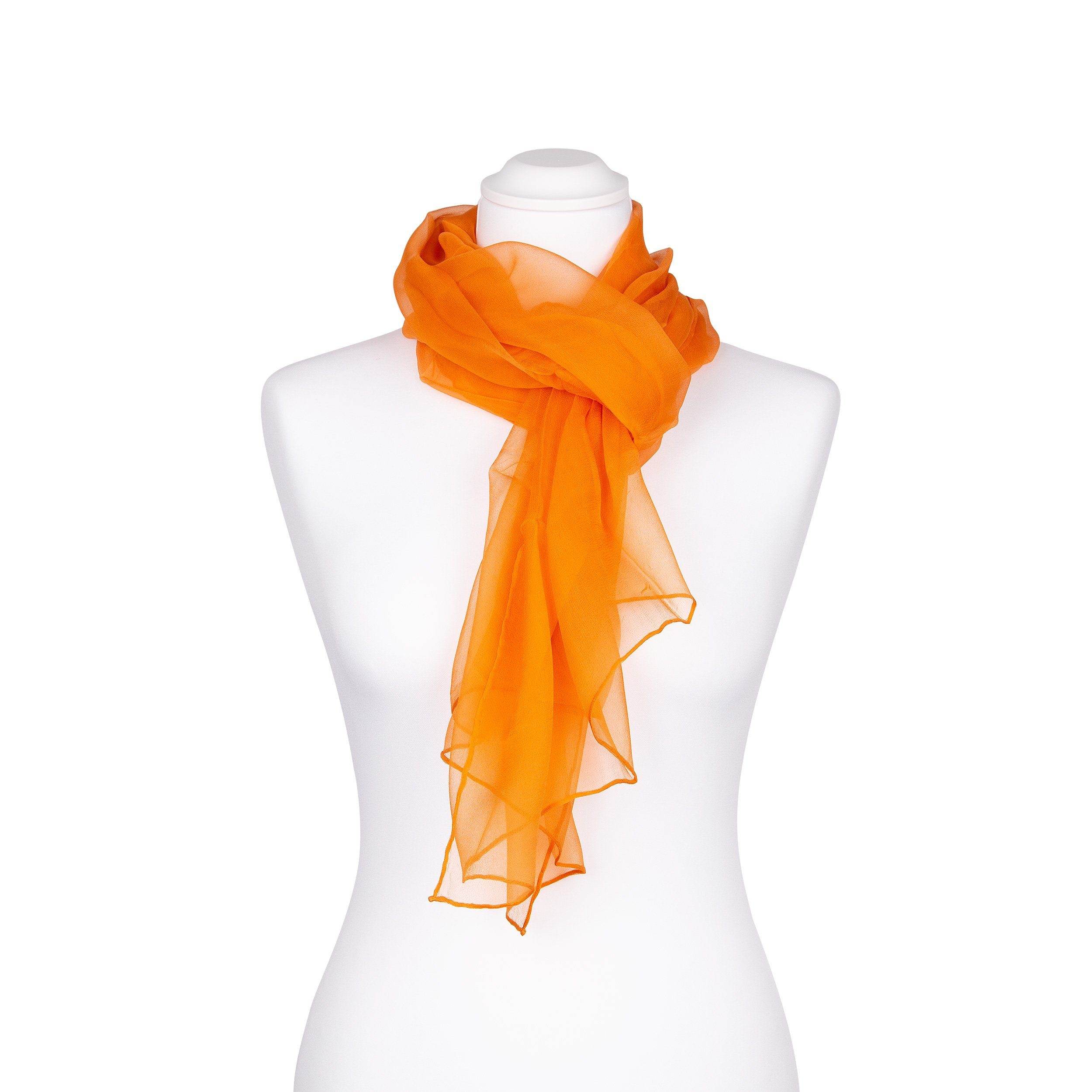 Seidenschal Seidenschal Halstuch Schal Chiffon Orange