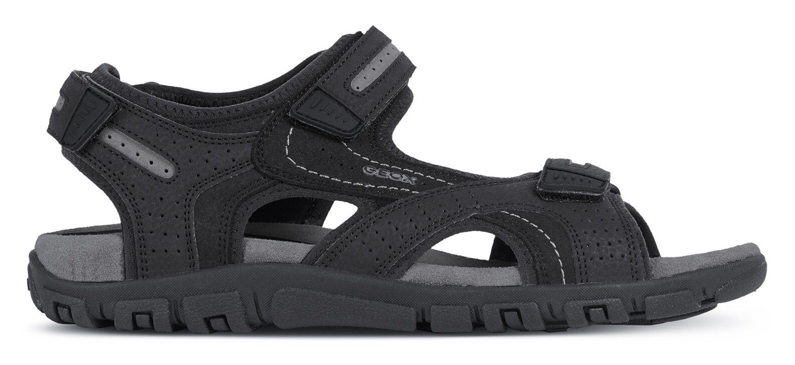 Geox UOMO SANDAL STRADA Sandale, Sommerschuh, Klettschuh, Outdoorsandale, im Trekking-Look