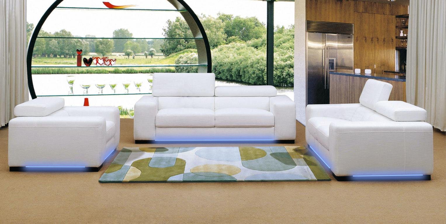 JVmoebel Sofa Moderne weiße Multifunktions Couch Polster Garnitur 3+2+1 Neu, Made in Europe