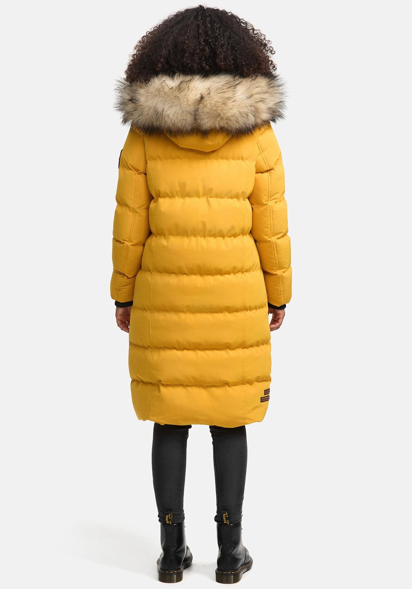 Marikoo Parka Schneesternchen langer Parka mit abnehmbarer Kapuze