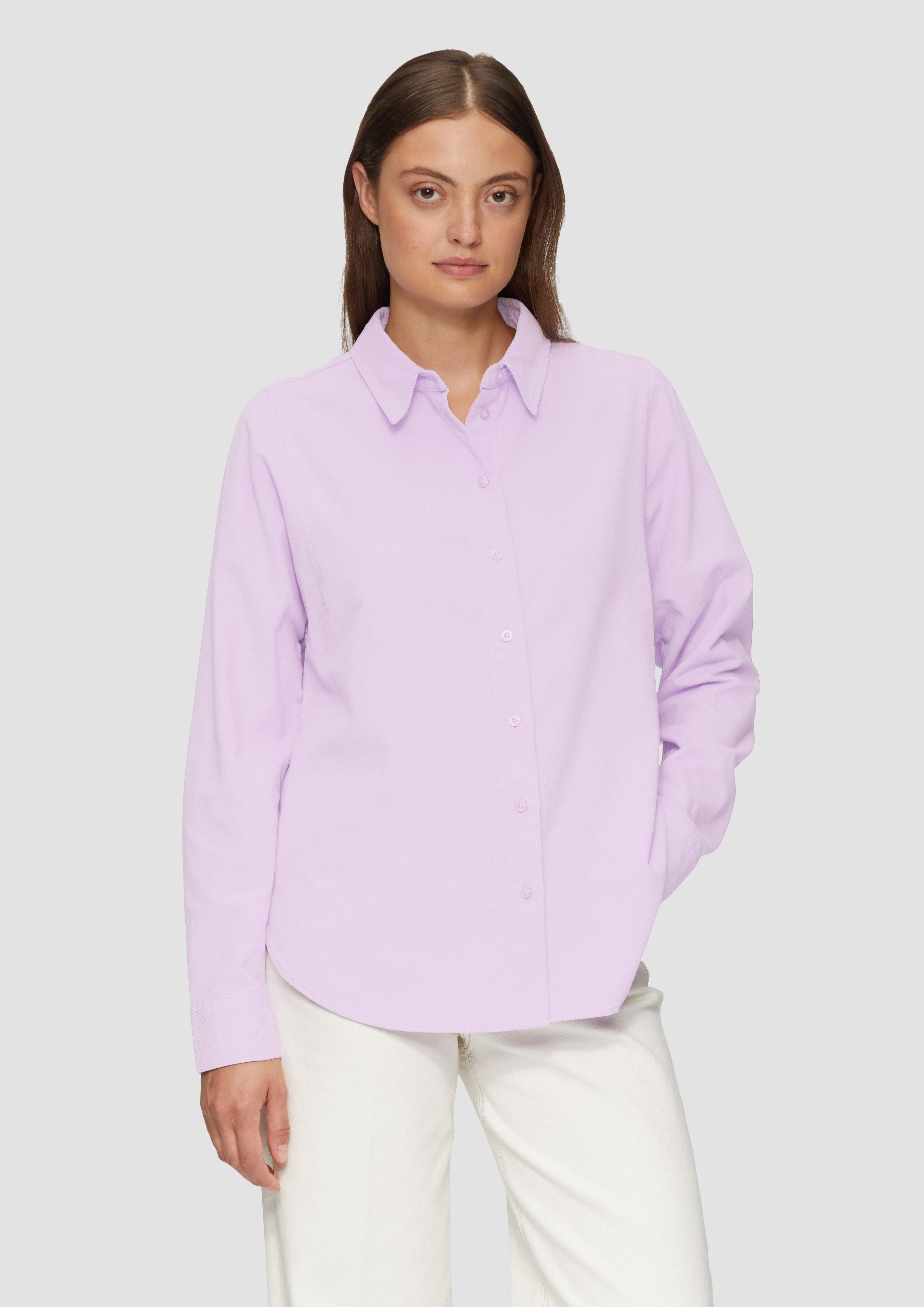 Langarmbluse Cordbluse im Relaxed Fit mit Naht-Details