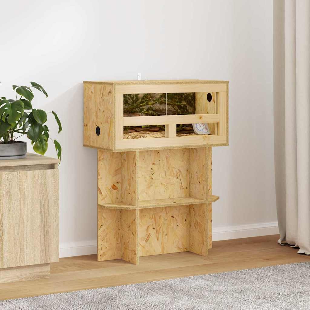 vidaXL Terrarium Terrarienbasis mit Regal Braun 60 x 30 x 50 cm OSB
