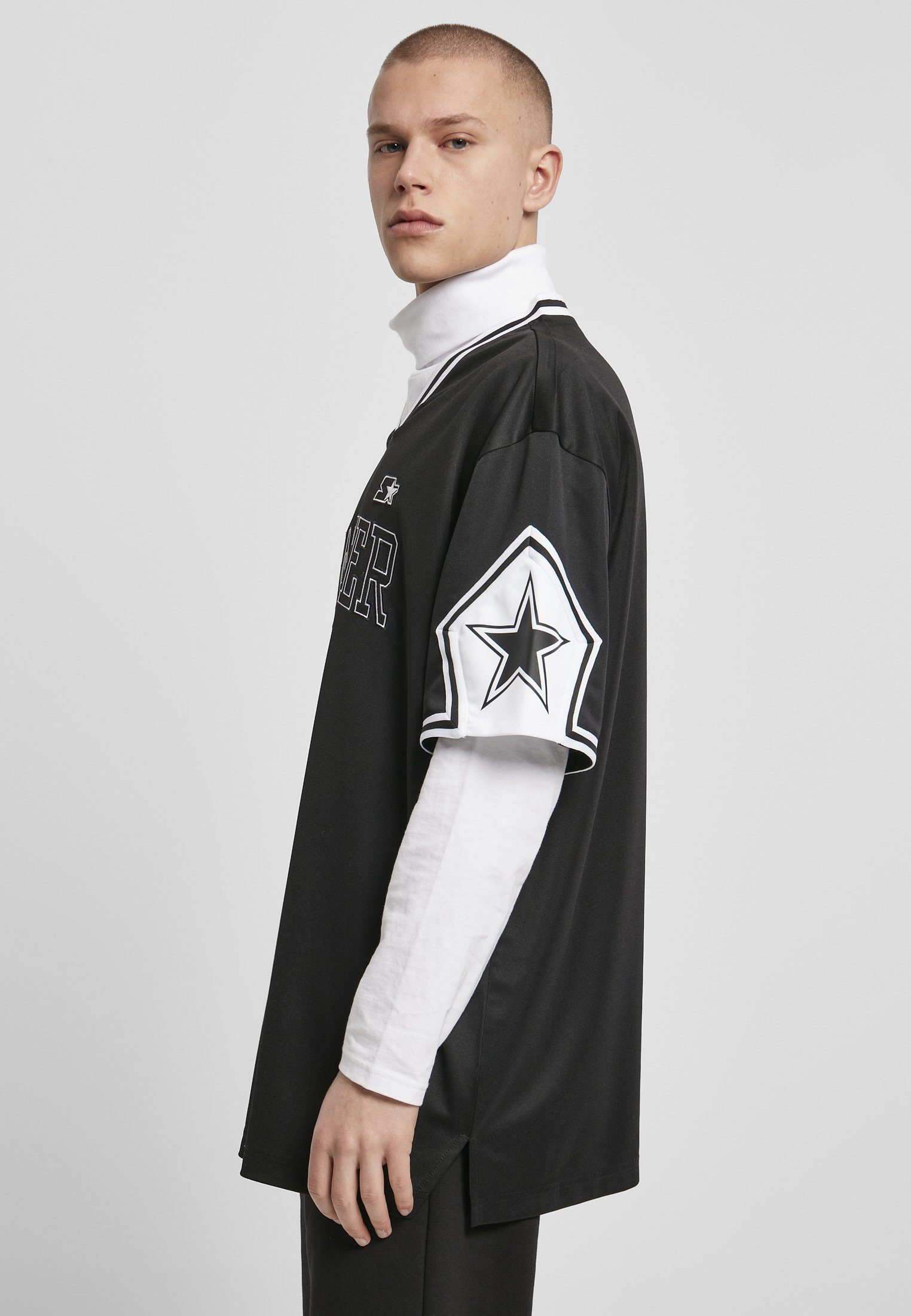 Starter Black Sleeve Herren (1-tlg) Label T-Shirt Sports Starter Star Tee