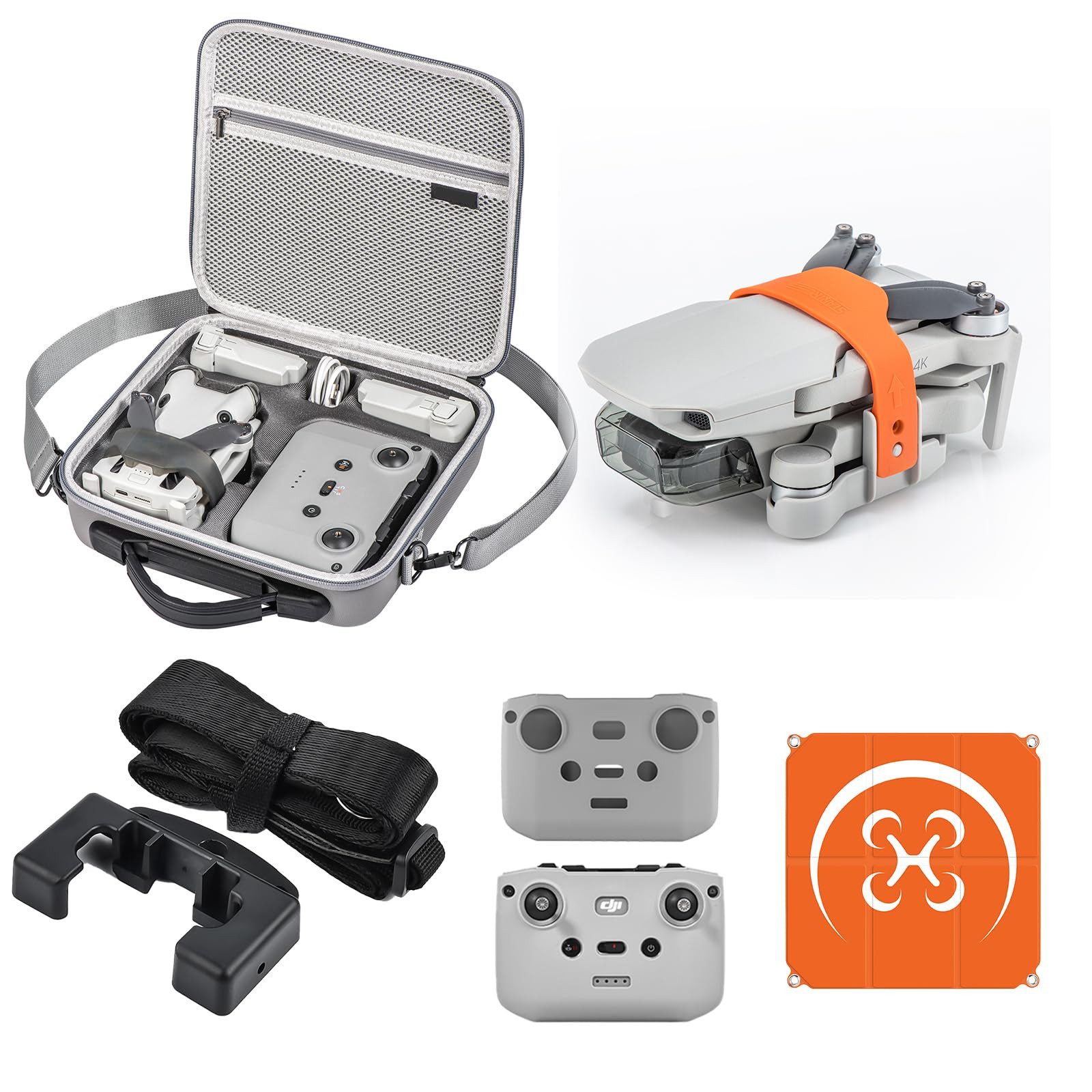 Redkey KompatibelDJI Mini 4 Pro Tasche Lanyard Propellerhalter Landeplatz Zubehör Drohne