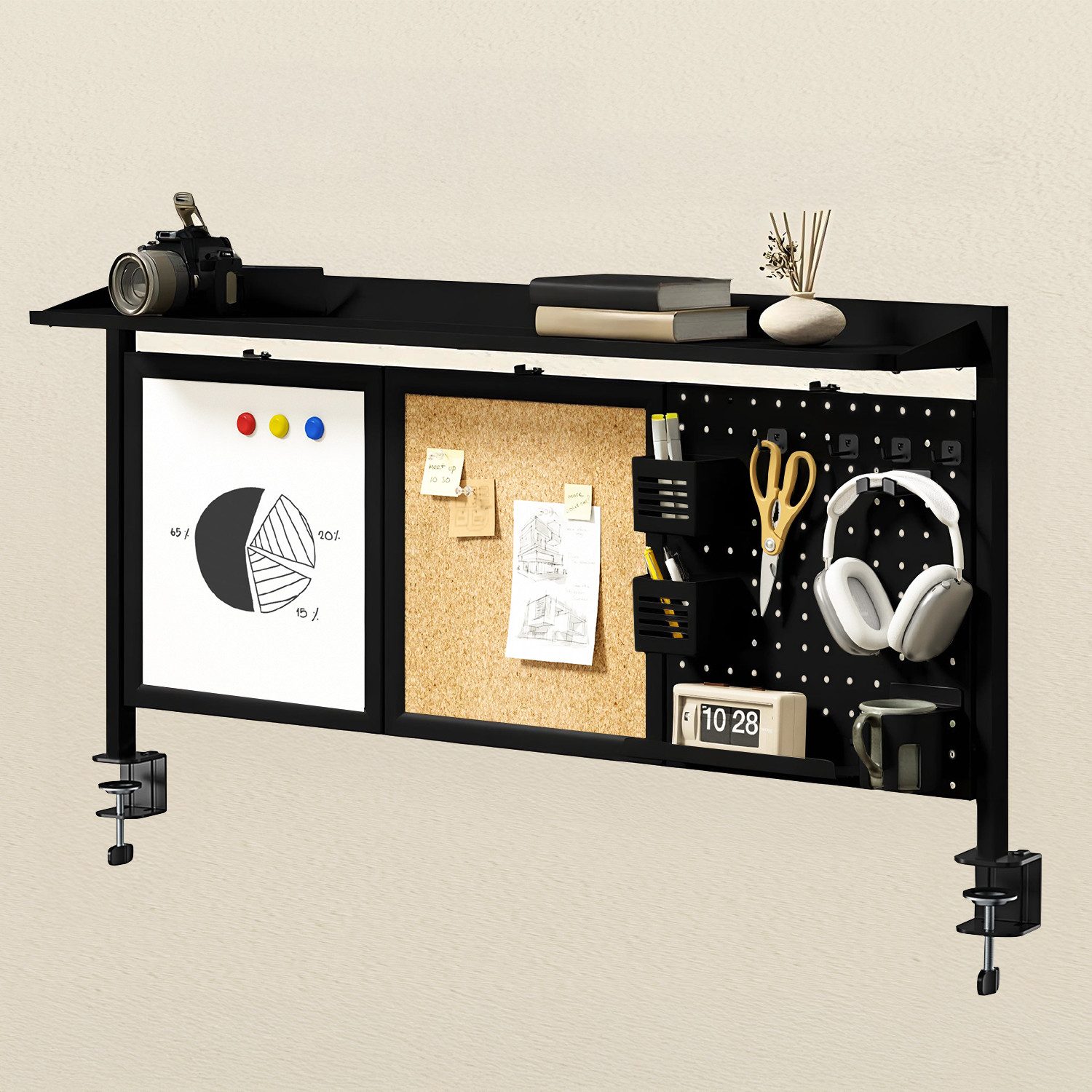 Ergo Office Tafel ER-300 Schreibtisch-Organizer mit Korkplatte und Magnetplatte, Schreibtischteiler/Organizer + Weiteres Zubehör – Bild 2 von 5
