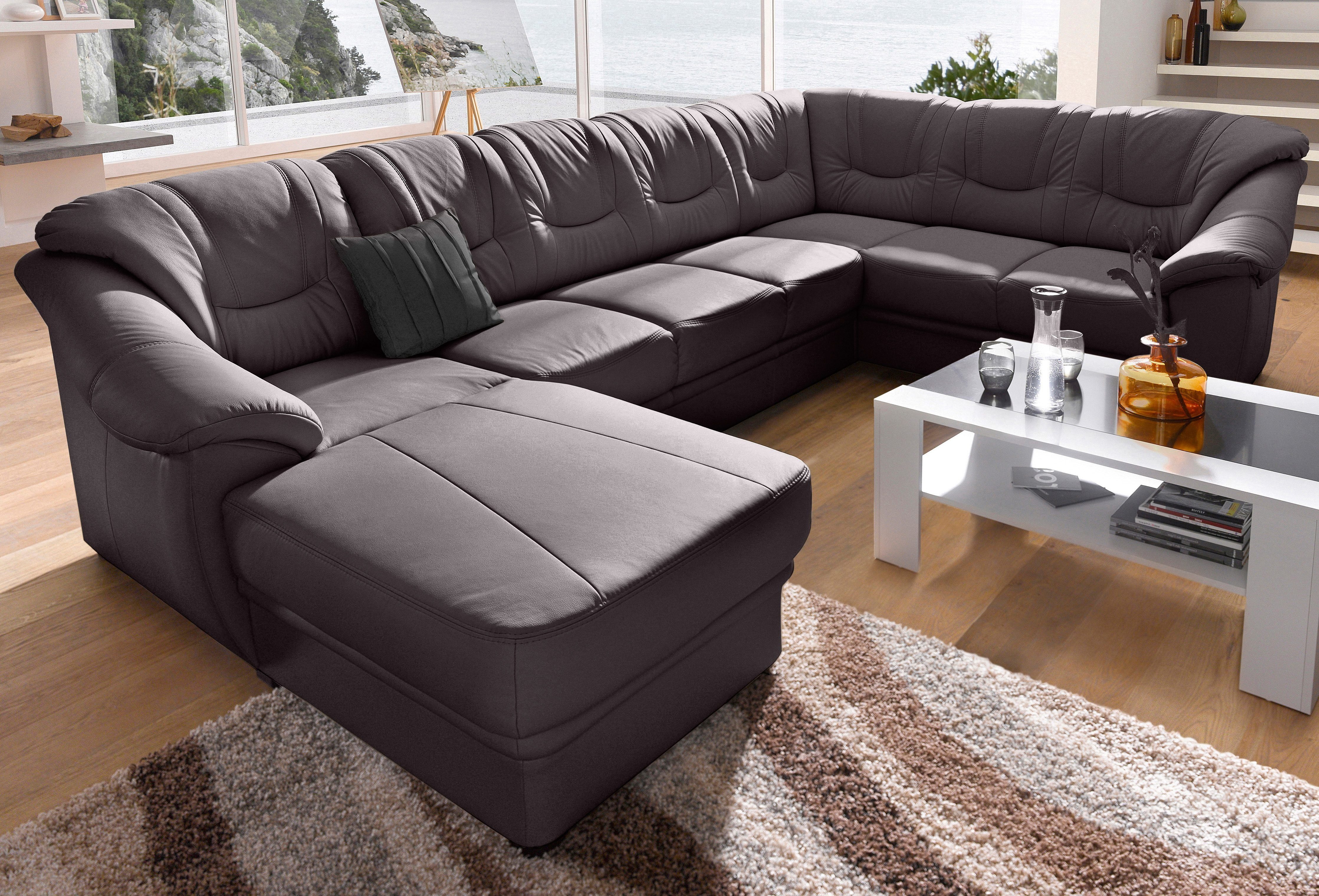 sit&more Wohnlandschaft Savona U-Form, B: 320 cm, optional Bettfunktion, Federkern