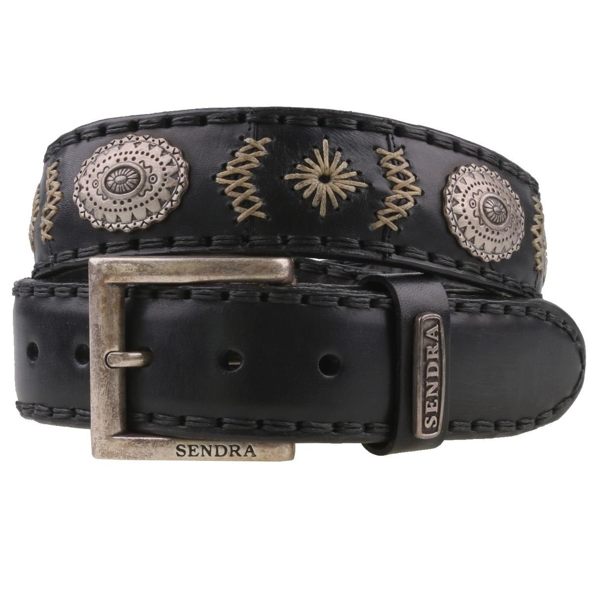 Sendra Boots Ledergürtel 8535-schwarz günstig online kaufen