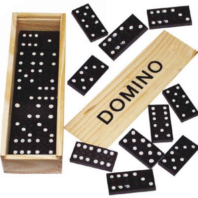 OSMA Werm Spiel, Dominosteine Domino, Gesellschaftsspiel in Holzbox