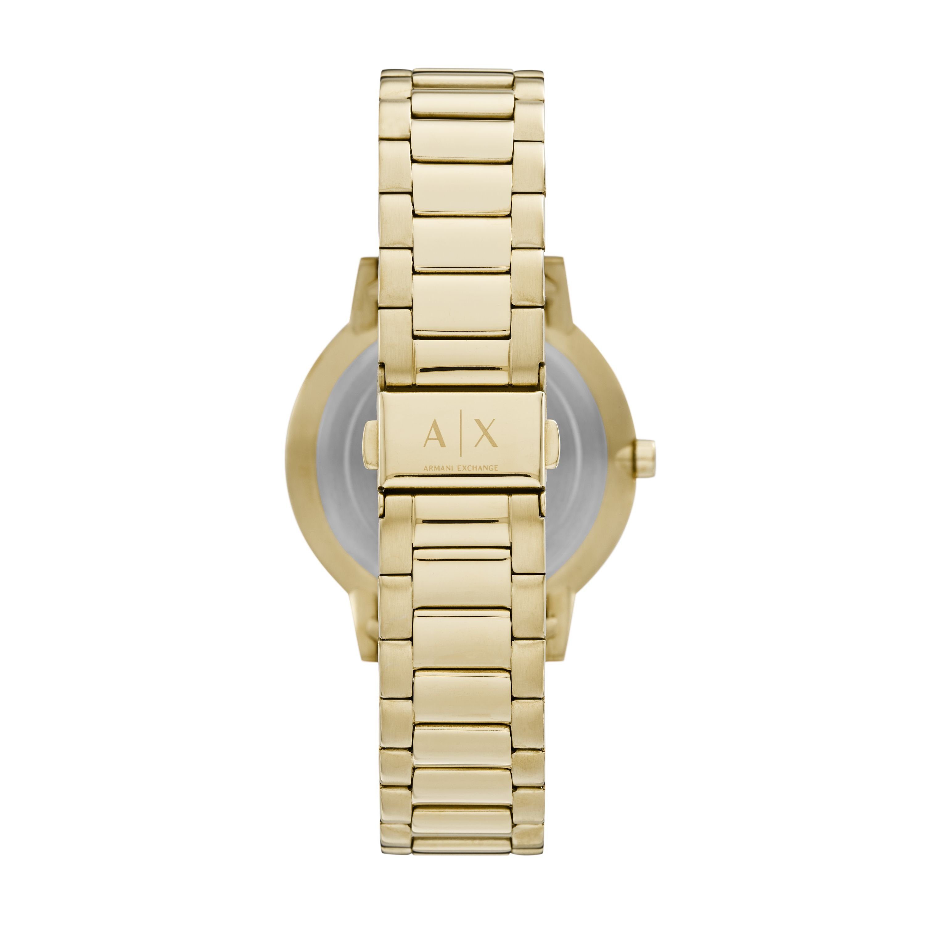 ARMANI EXCHANGE Quarzuhr The Golden Classic and Black Beads Edelstahl