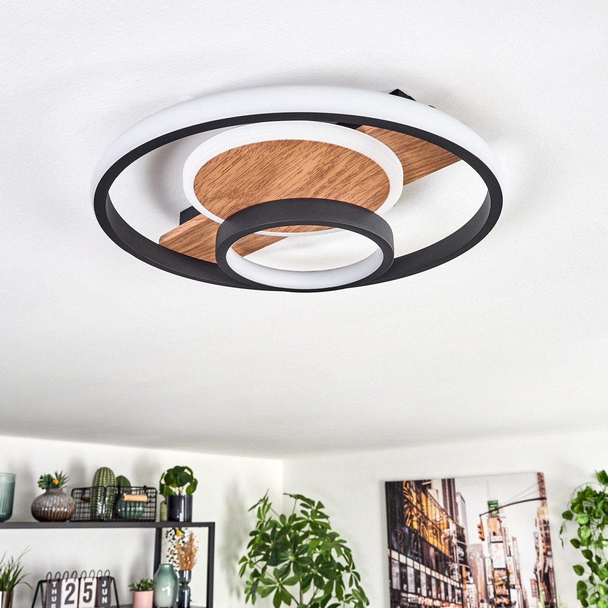 hofstein Deckenleuchte Deckenlampe aus Metall/Kunststoff in günstig online kaufen