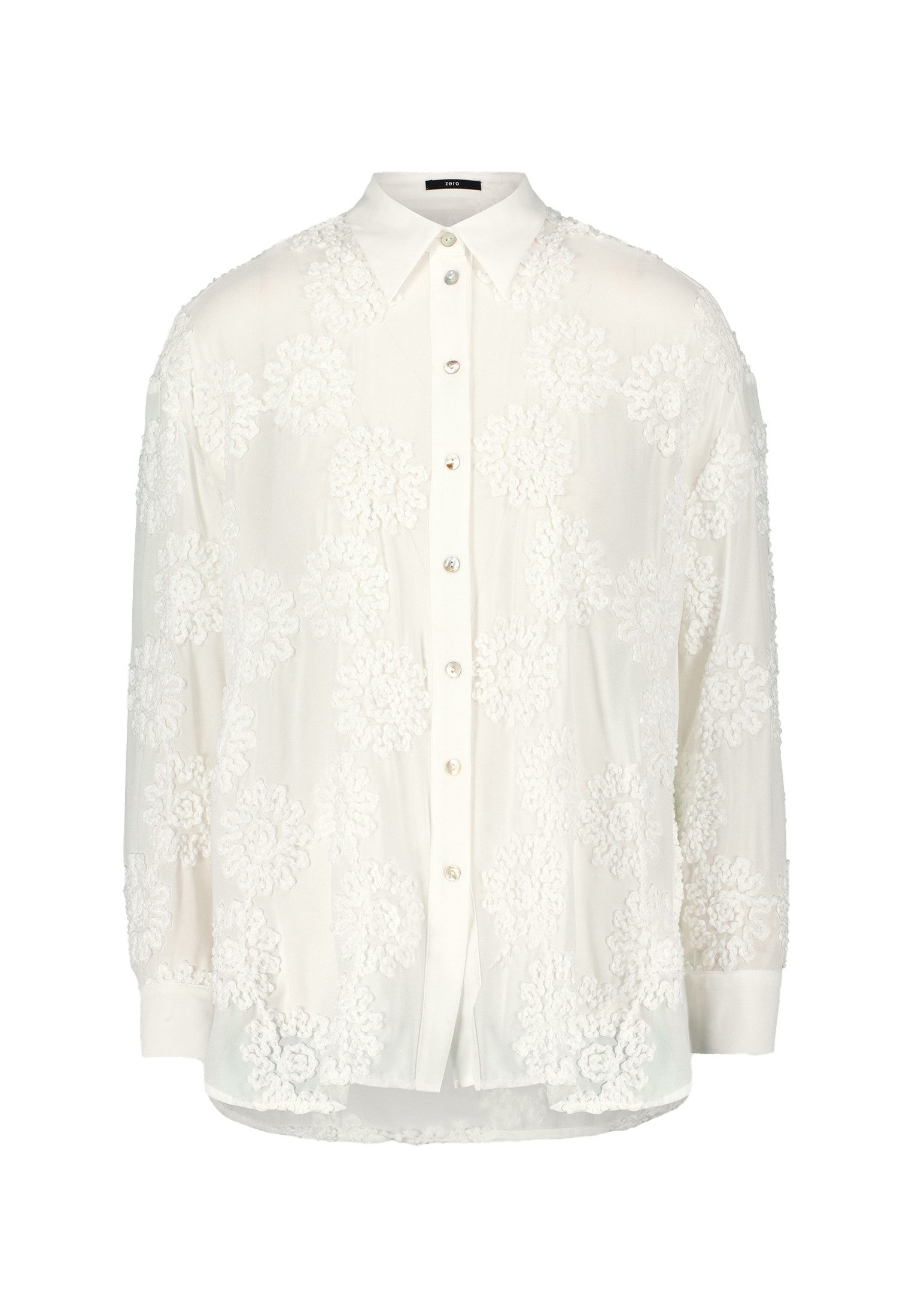 Zero Hemdbluse Damen Hemdbluse mit Stickerei günstig online kaufen