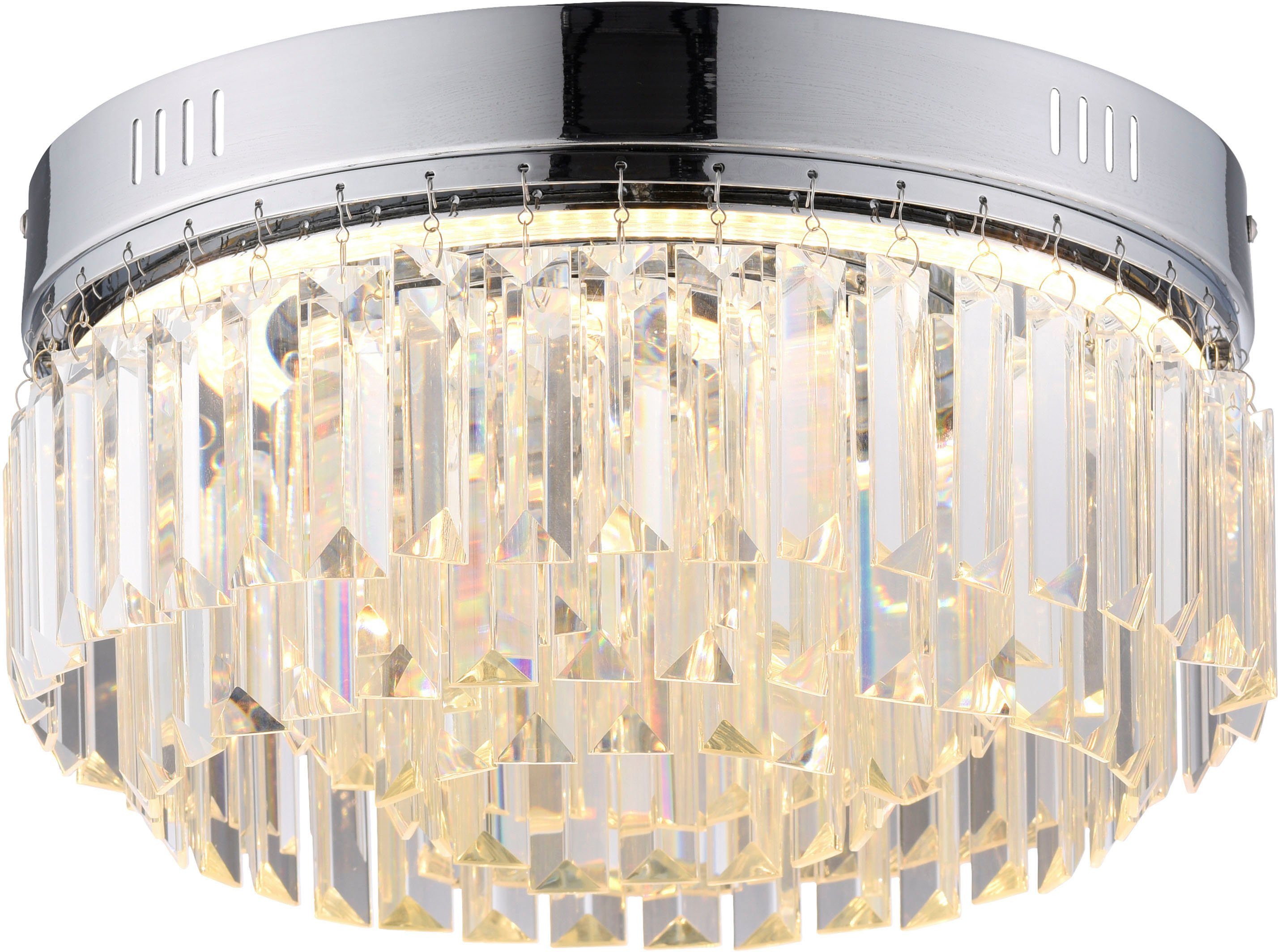 Paul Neuhaus LED Deckenleuchte KRISTA, LED fest integriert, Warmweiß