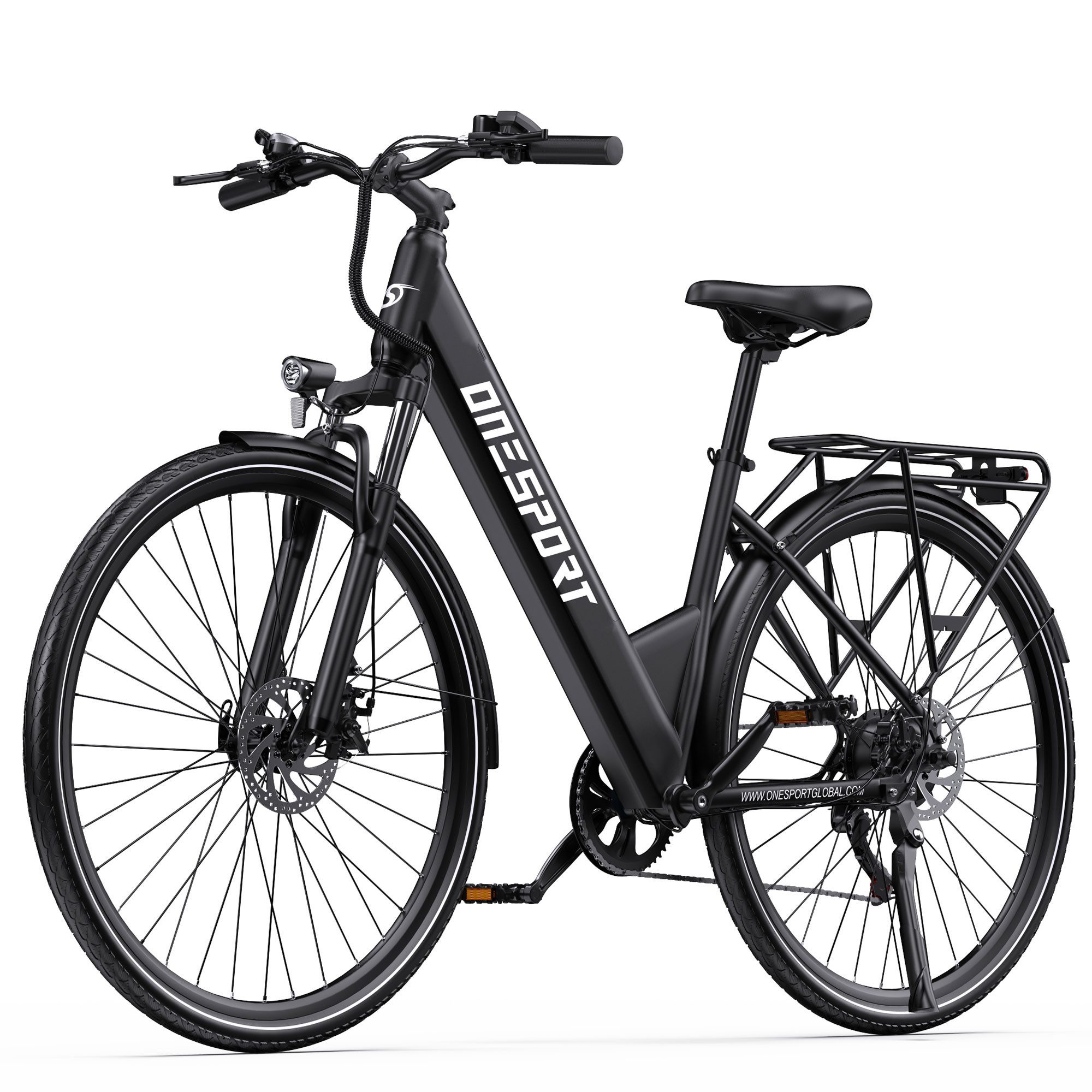 Onesport E-Bike Cityrad OT12 e bike für herren u.damen 468Wh 13AH 36V 250W 28 zoll, Kettenschaltung, Heckmotor, 468 Wh, E-Citybike mit 468Wh abnehmbarer Akku, 250W 36V, e-bikes
