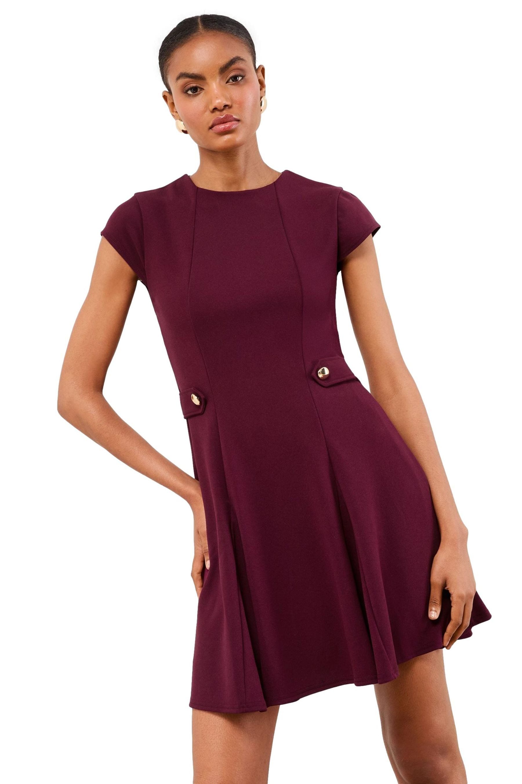 Skaterkleid Lipsy Skater-Minikleid mit seitlichen Knöpfen