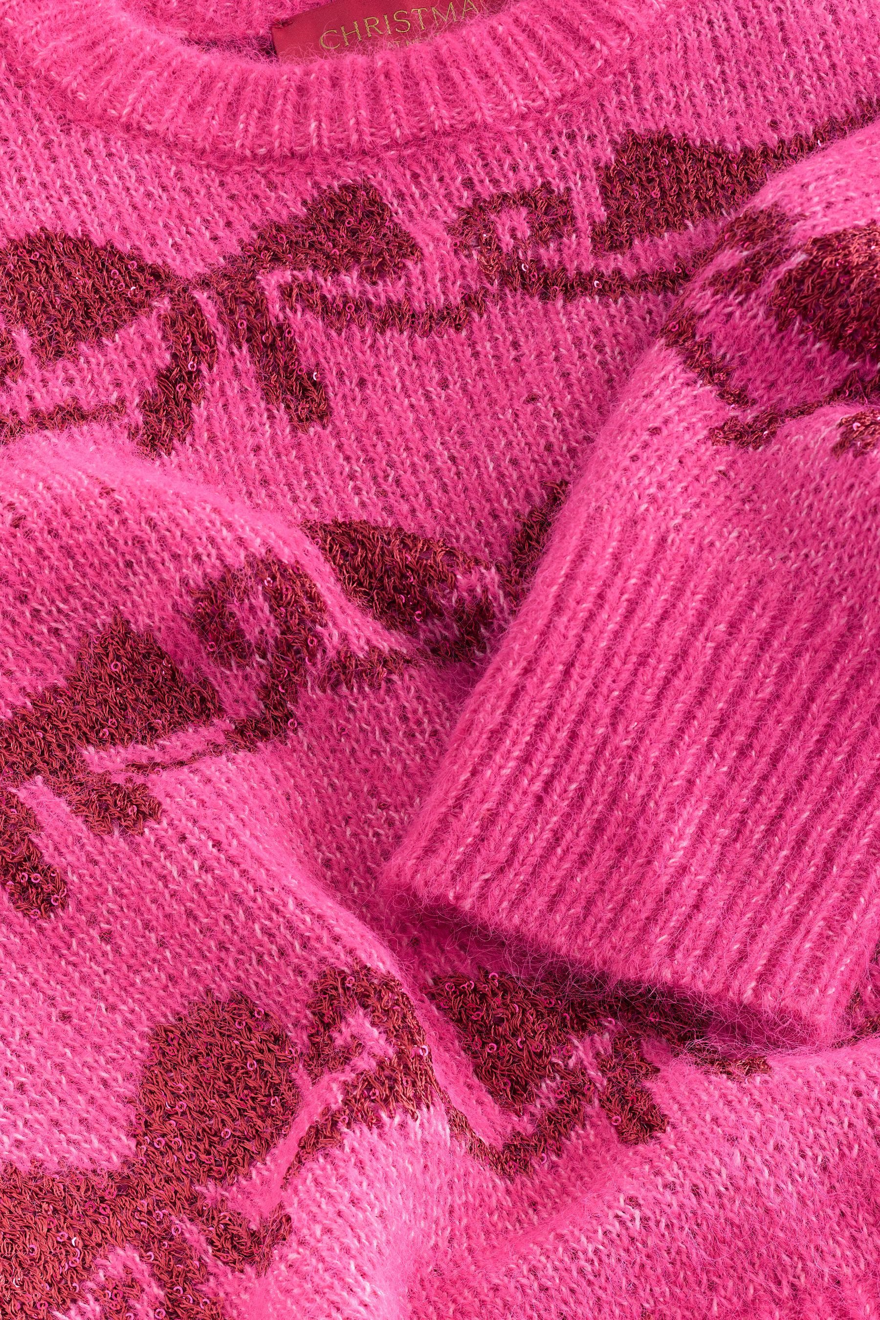 Next Strickpullover Langärmeliger Weihnachtspullover (1-tlg)