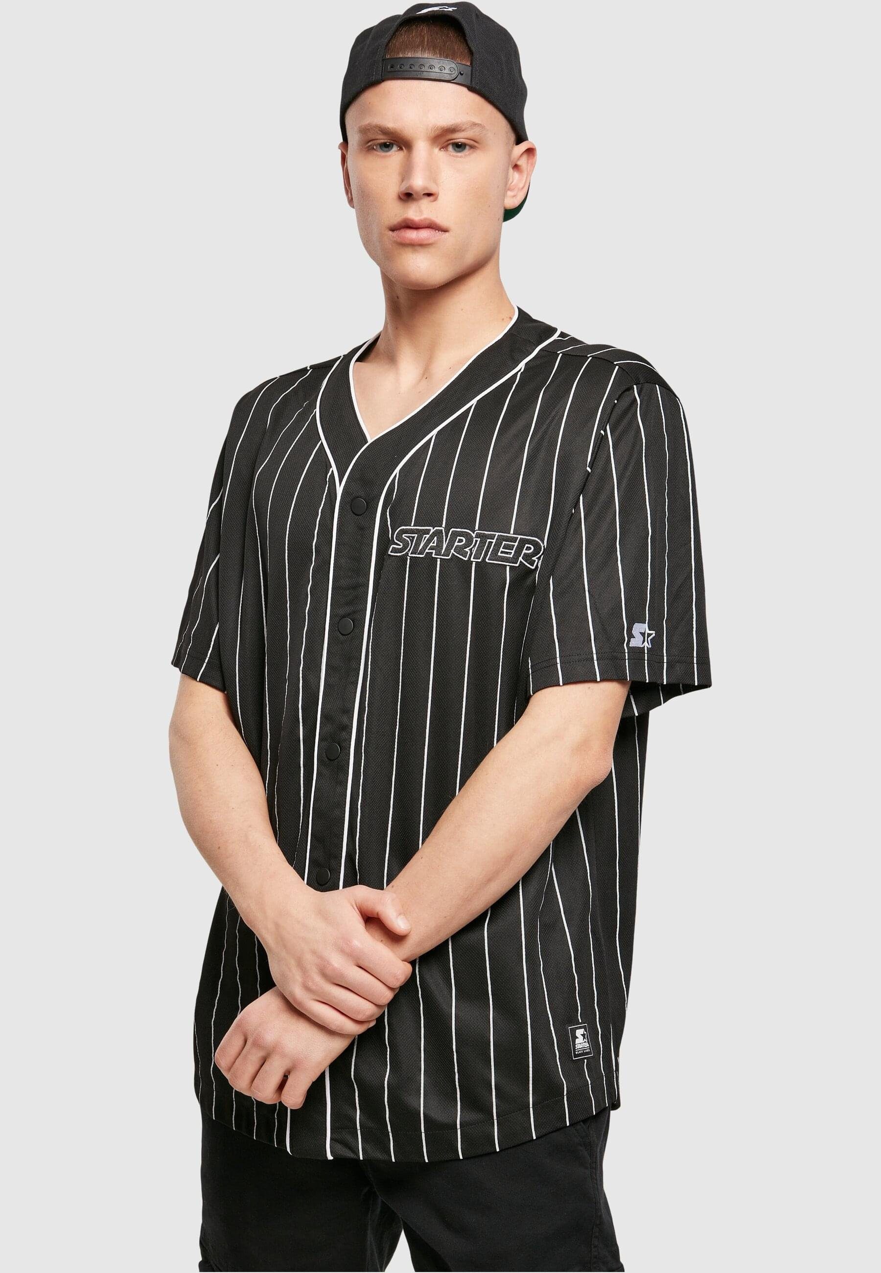 Black Starter Langarmhemd Jersey Starter Baseball Herren (1-tlg) Label Schwarz Starter