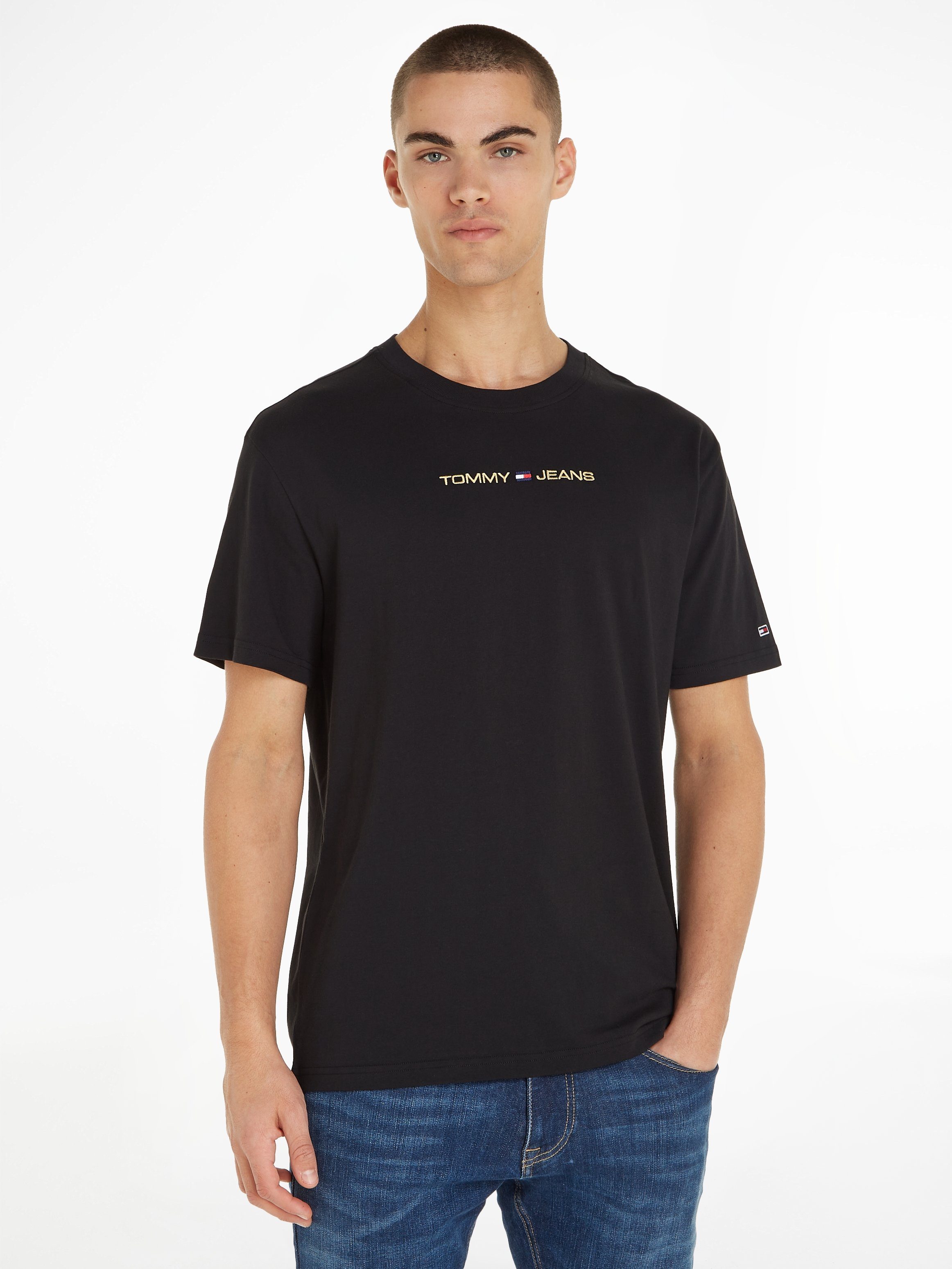 Tommy Jeans T-Shirt TJM CLSC GOLD LINEAR TEE Black