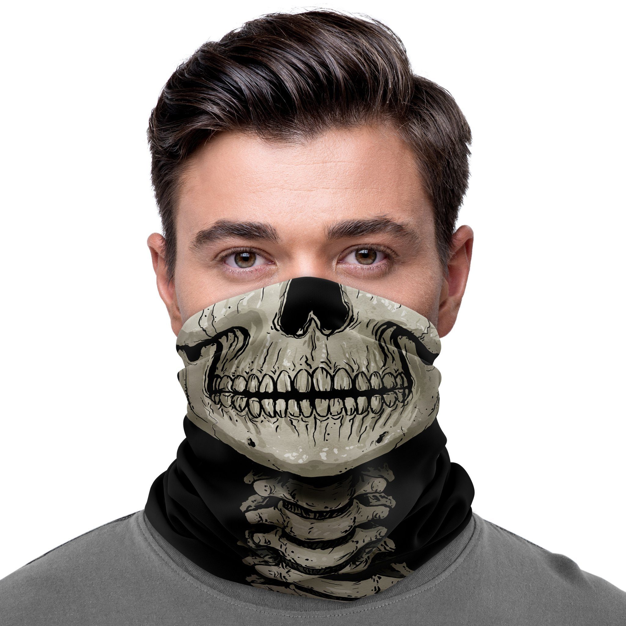 Maskworld Verkleidungsmaske Schlauchschal Skelett für Halloween Kostüm Herr günstig online kaufen