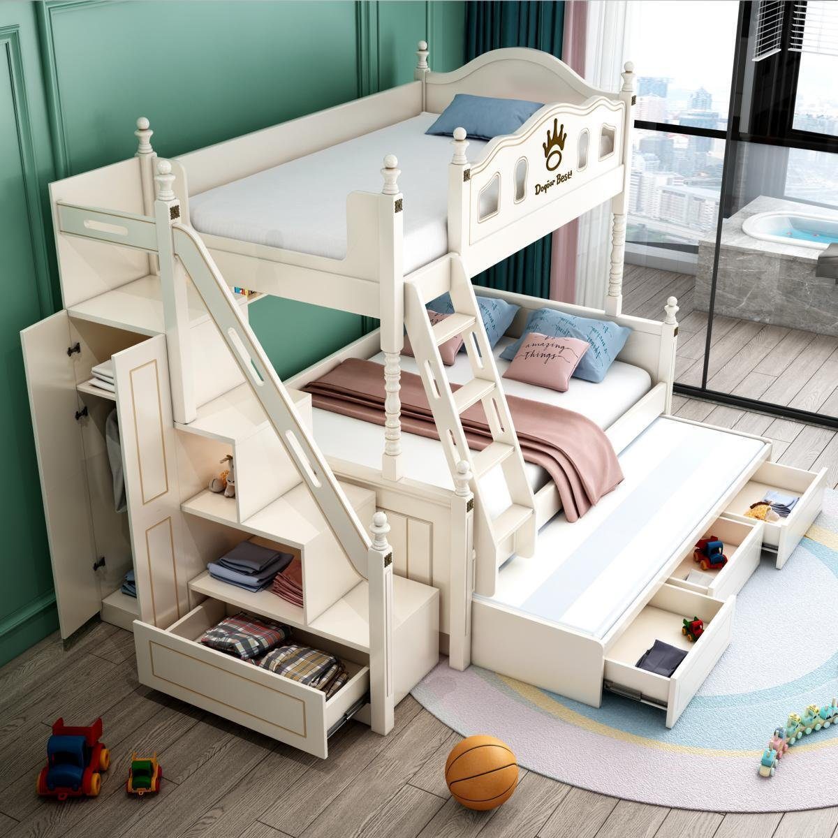 JVmoebel Kinderbett, Etagenbett Kinderbett Jugendbett Kids Hochbett Bett  Kinderzimmer Betten Doppel online kaufen | OTTO