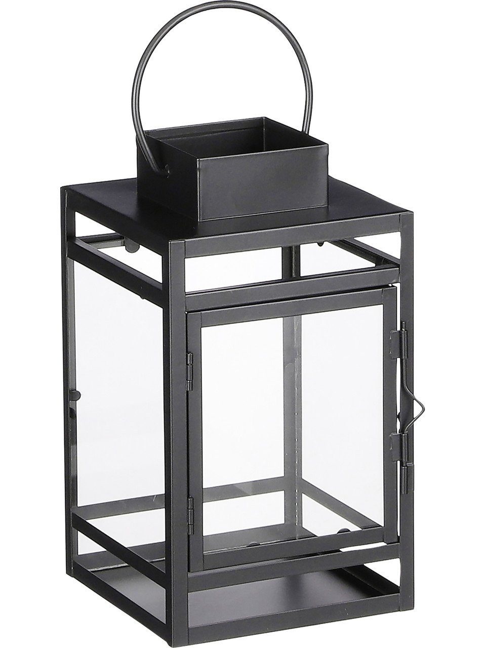 Mica Decorations Kerzenhalter Mica Laterne Storm schwarz Eisen 23 x 13 x 13 günstig online kaufen