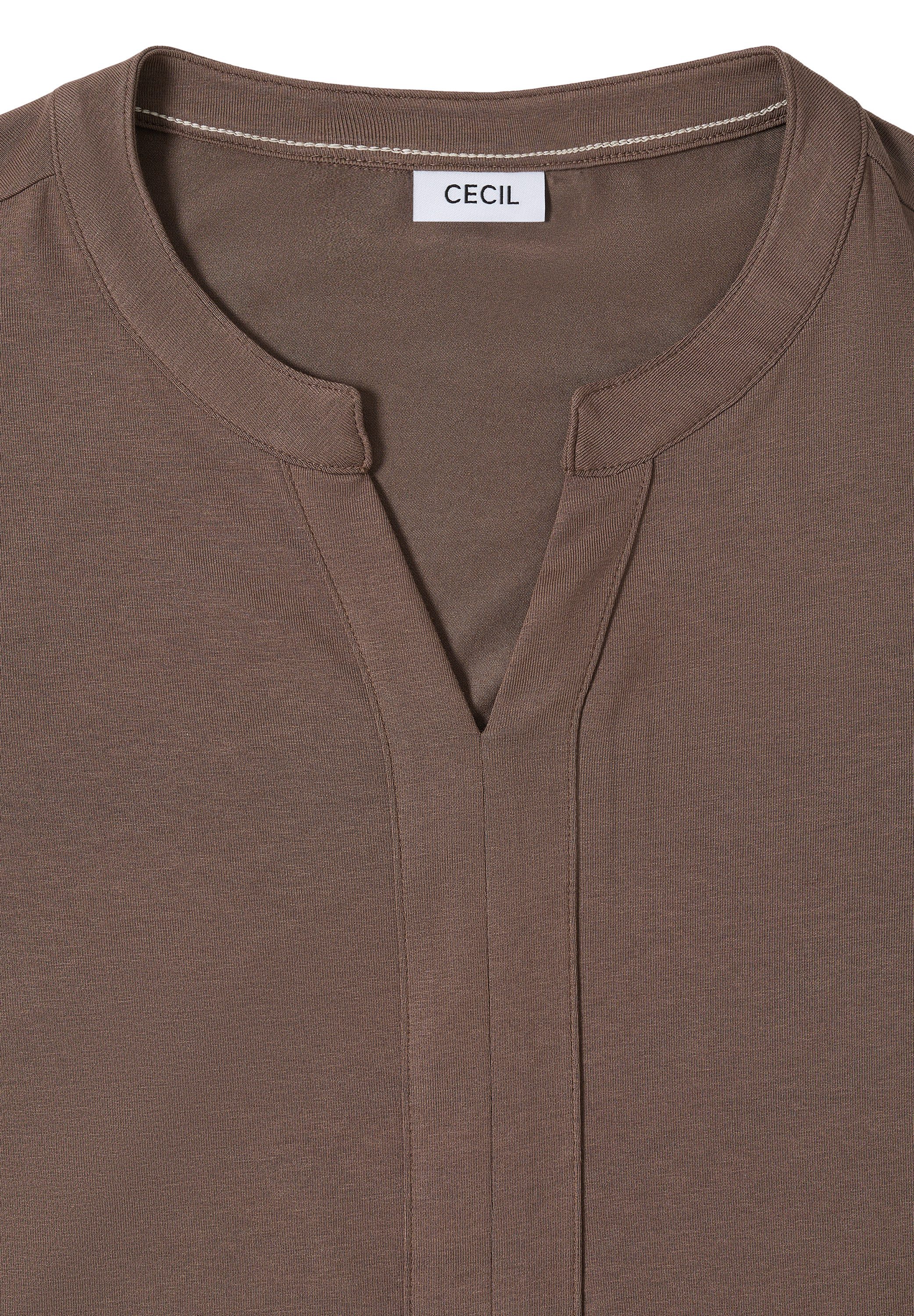 CECIL Langarmshirt aus Baumwolle mit Stretchante