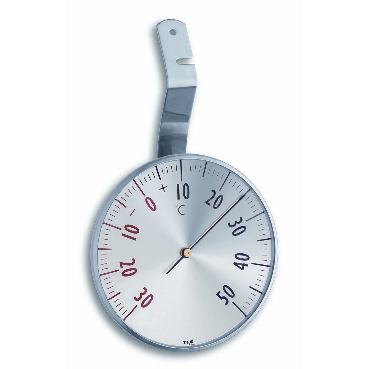 Raumthermometer analoges Fensterthermometer aus Edelstahl TFA 14.5003