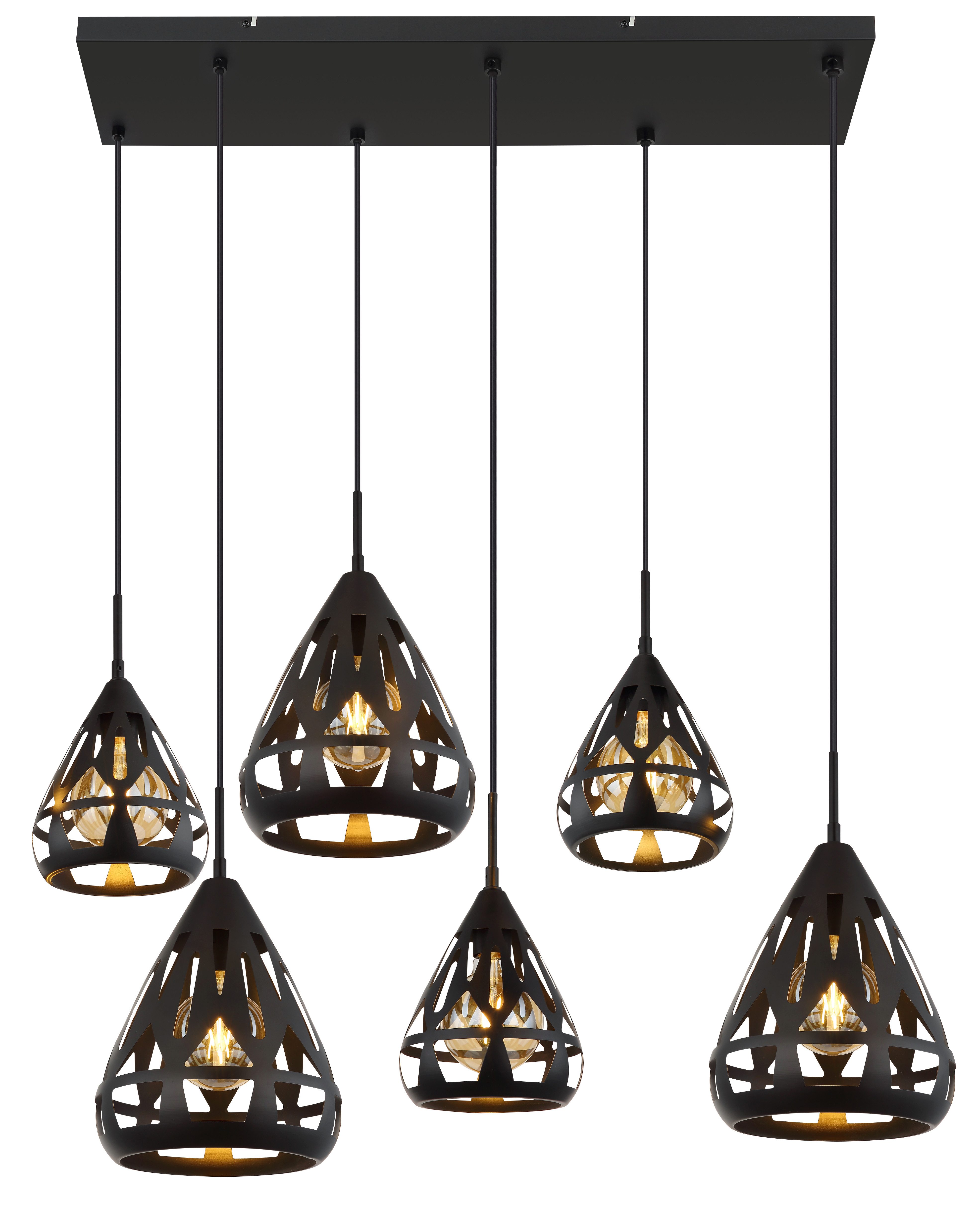 GLOBO LIGHTING Hängeleuchte HASSAN, ohne Leuchtmittel, Hängelampe/Pendelleuchte/Esszimmer/Wohnzimmer/Esstisch