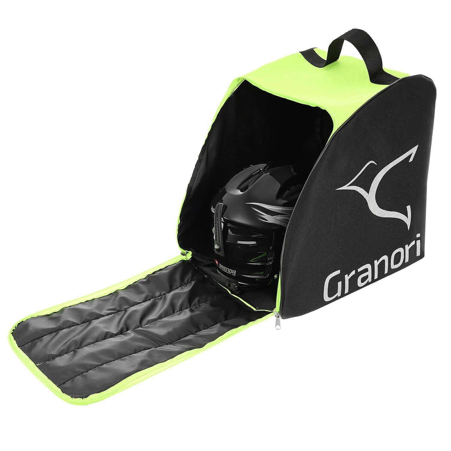 Granori Skitasche / Skisack + Skischuhtasche Kombi-Set für 1 Paar Skischuhe & Skier (Spar-Set), mit Entwässerungsöffnungen