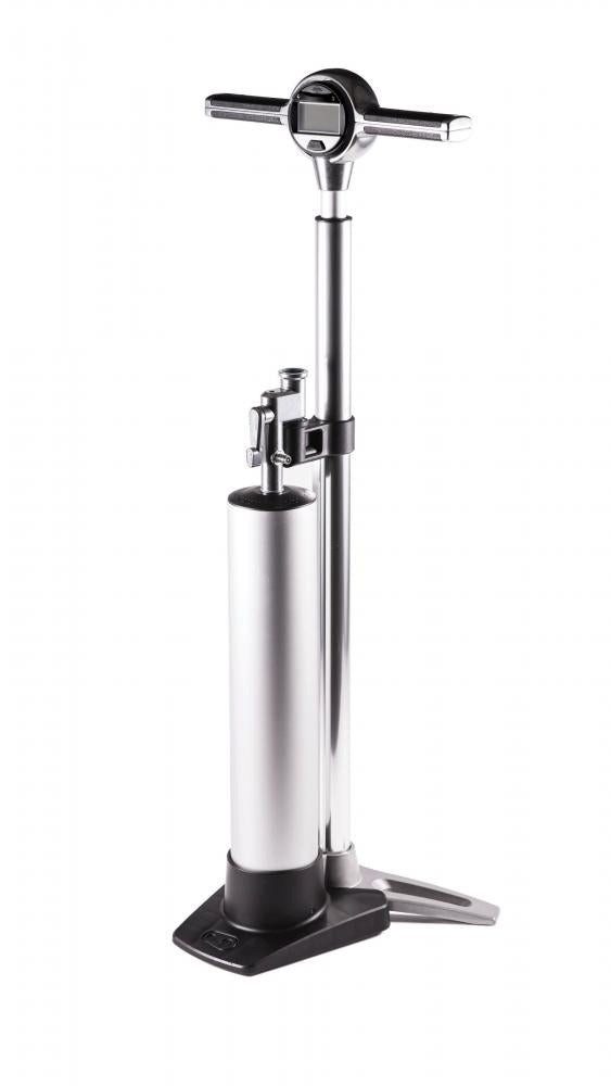 crankbrothers Fahrradpumpe Crankbrothers Klic Standpumpe Tubeless Tank digitales Manometer silber