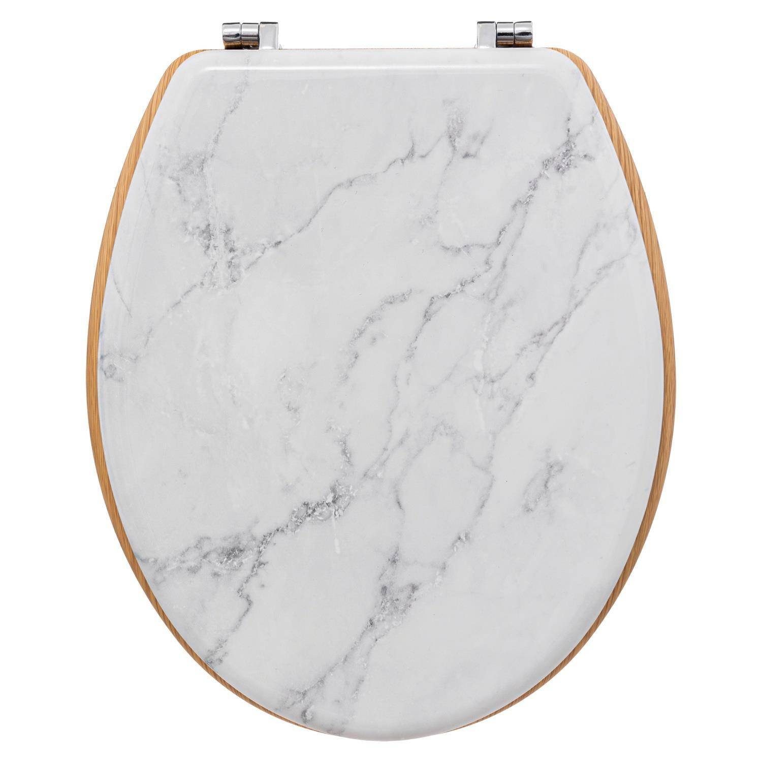5five Simply Smart WC-Sitz WC-Sitz LEA, Marmor-Optik, Standard-Abstand