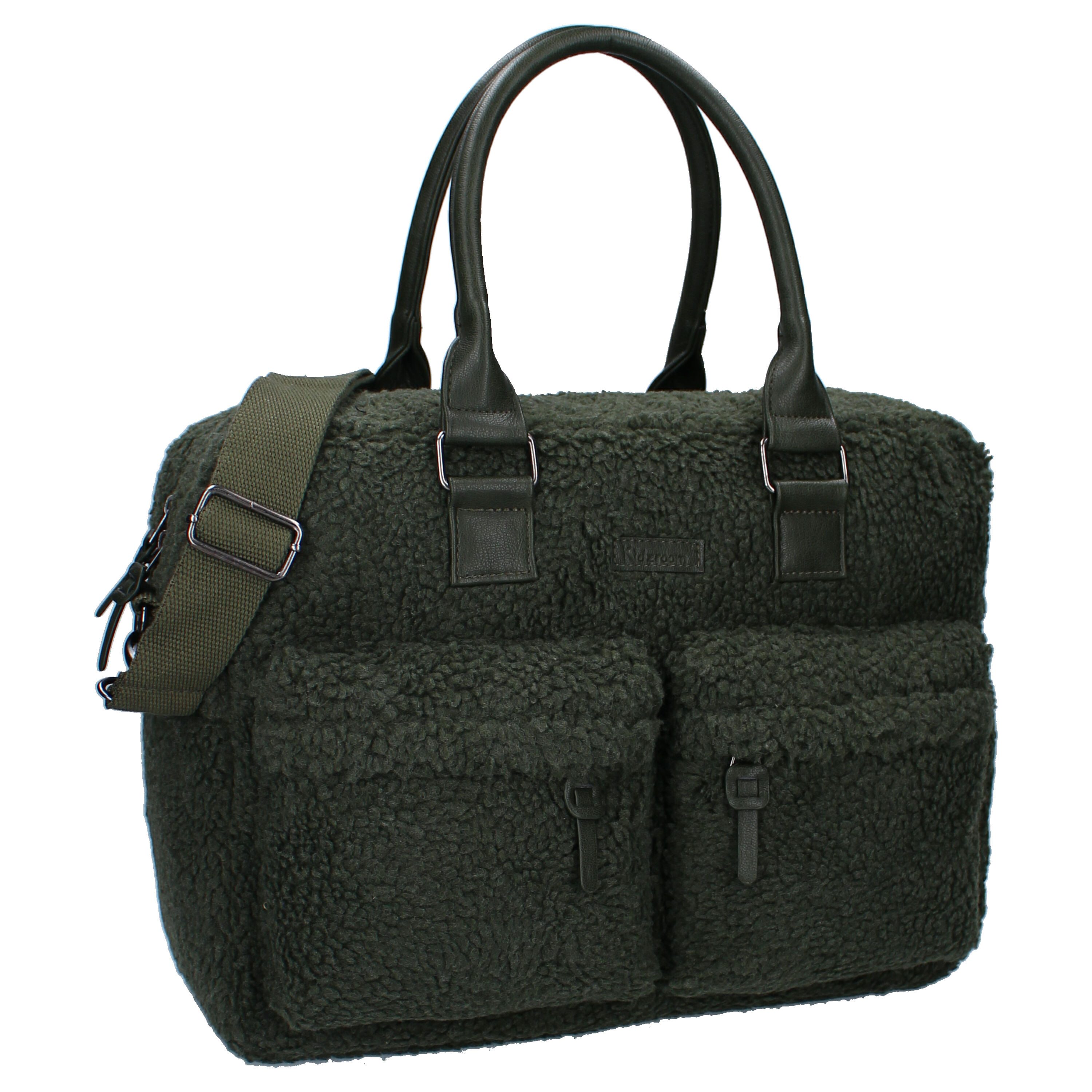 Kidzroom Wickeltasche – Geräumige Wickeltasche mit Teddy-Stoff & Wickelunterlage