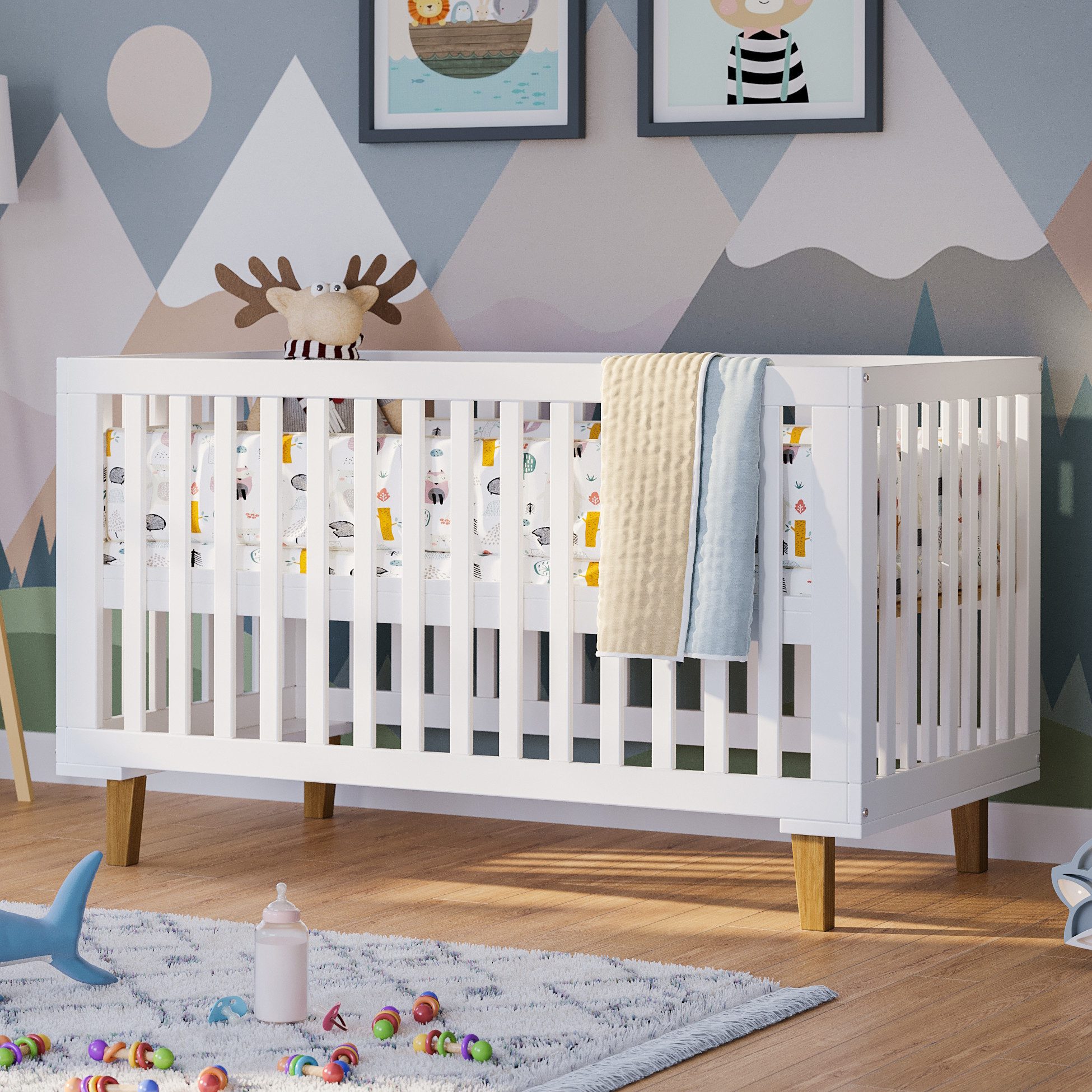 Bellabino Babybett Liri, Gitterbett 3-fach höhenverstellbar, günstig online kaufen