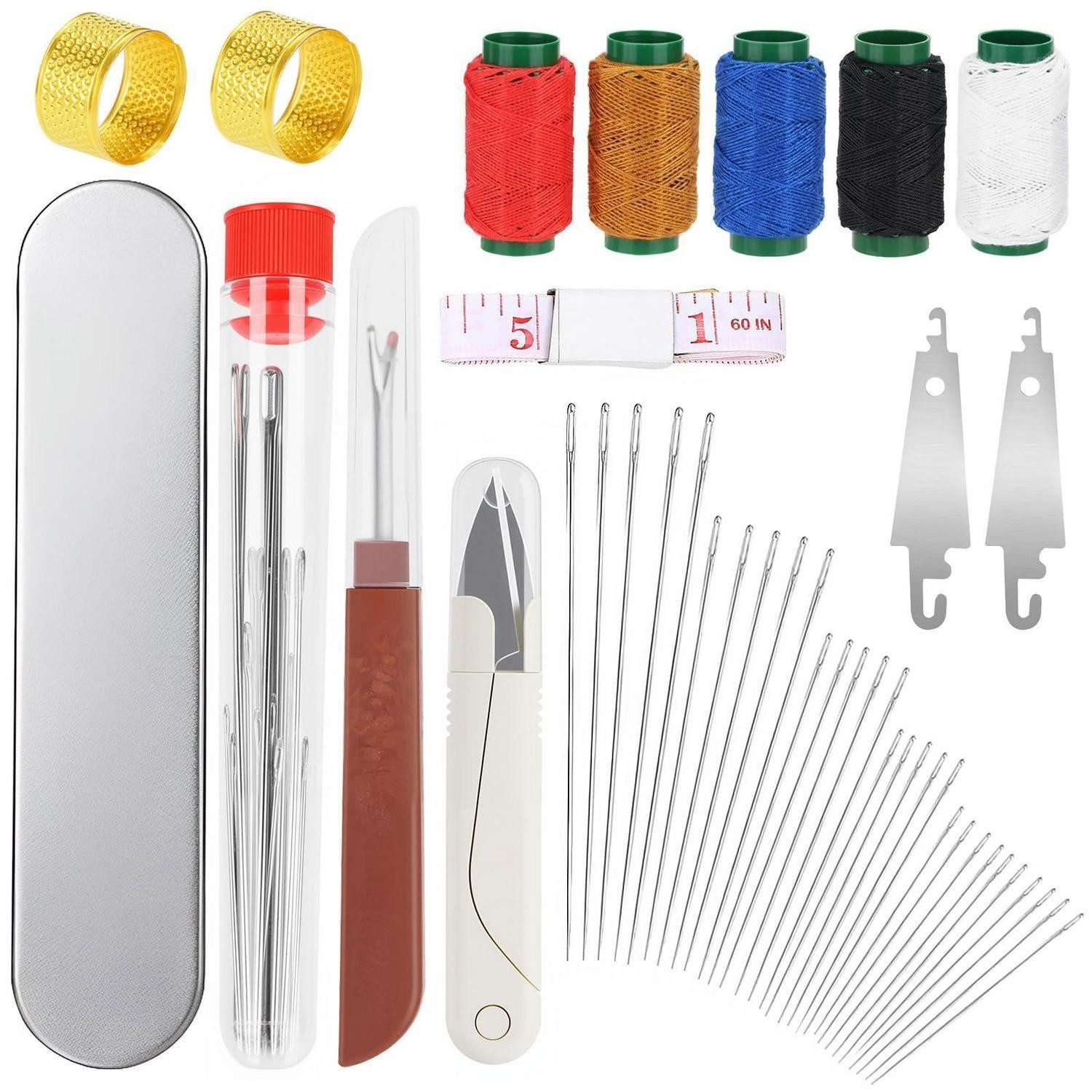 LuxusKollektion Nähnadeln 44tlg Nähnadel Set Stahl mit Zubehör