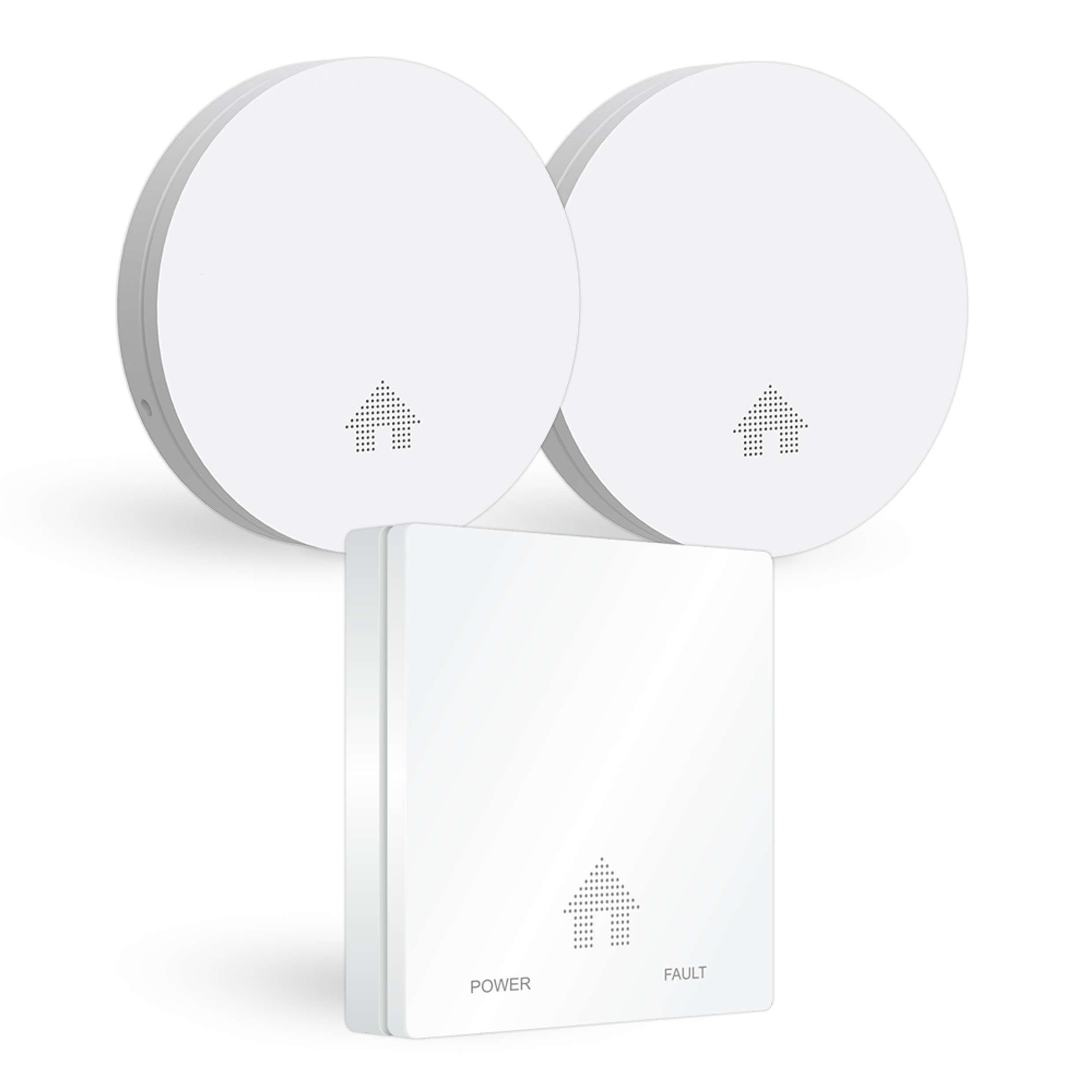 Elro FF4610 Rauchmelder (Design-Brandschutzset – 2 x Ultraflacher Rauchmelder)