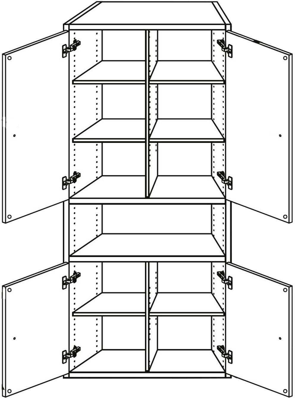 Regal möbel | Grau Grau matt fif TORO, 1-tlg. matt