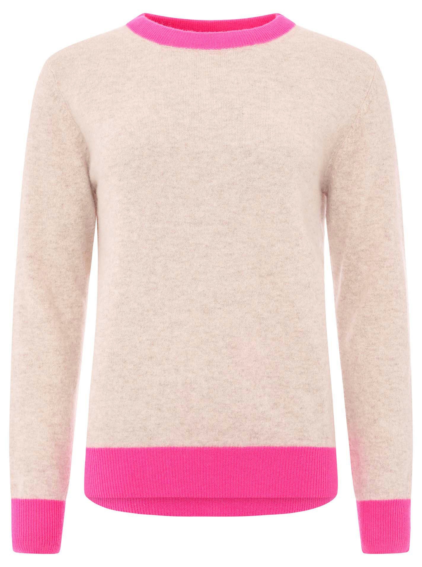 Zwillingsherz Kaschmirpullover Roundneck with "Colored Edges" günstig online kaufen