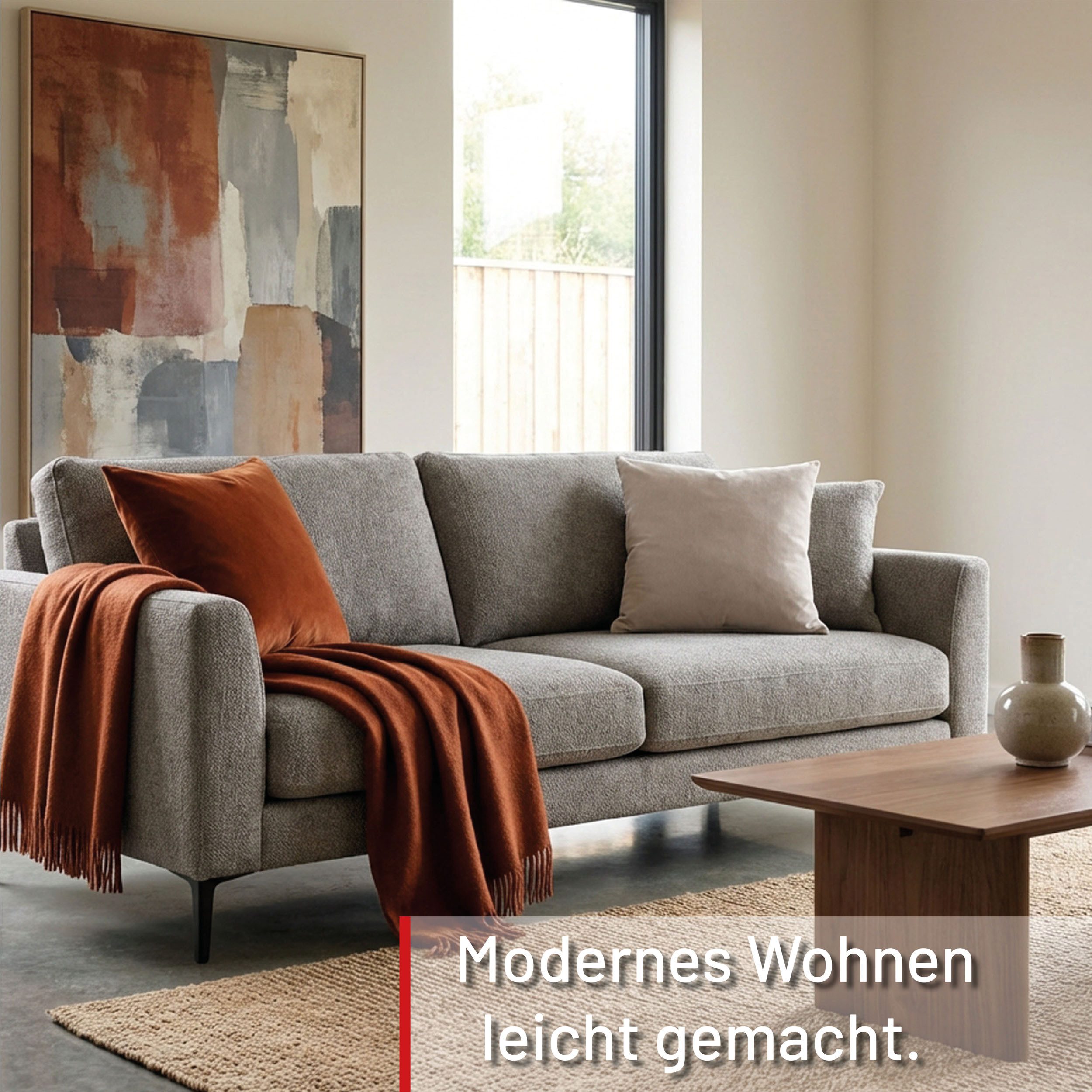 Deco-Raum Dekokissen Kissen für Couch und Sofa mit Füllung mit Reißverschluss, Sofakissen