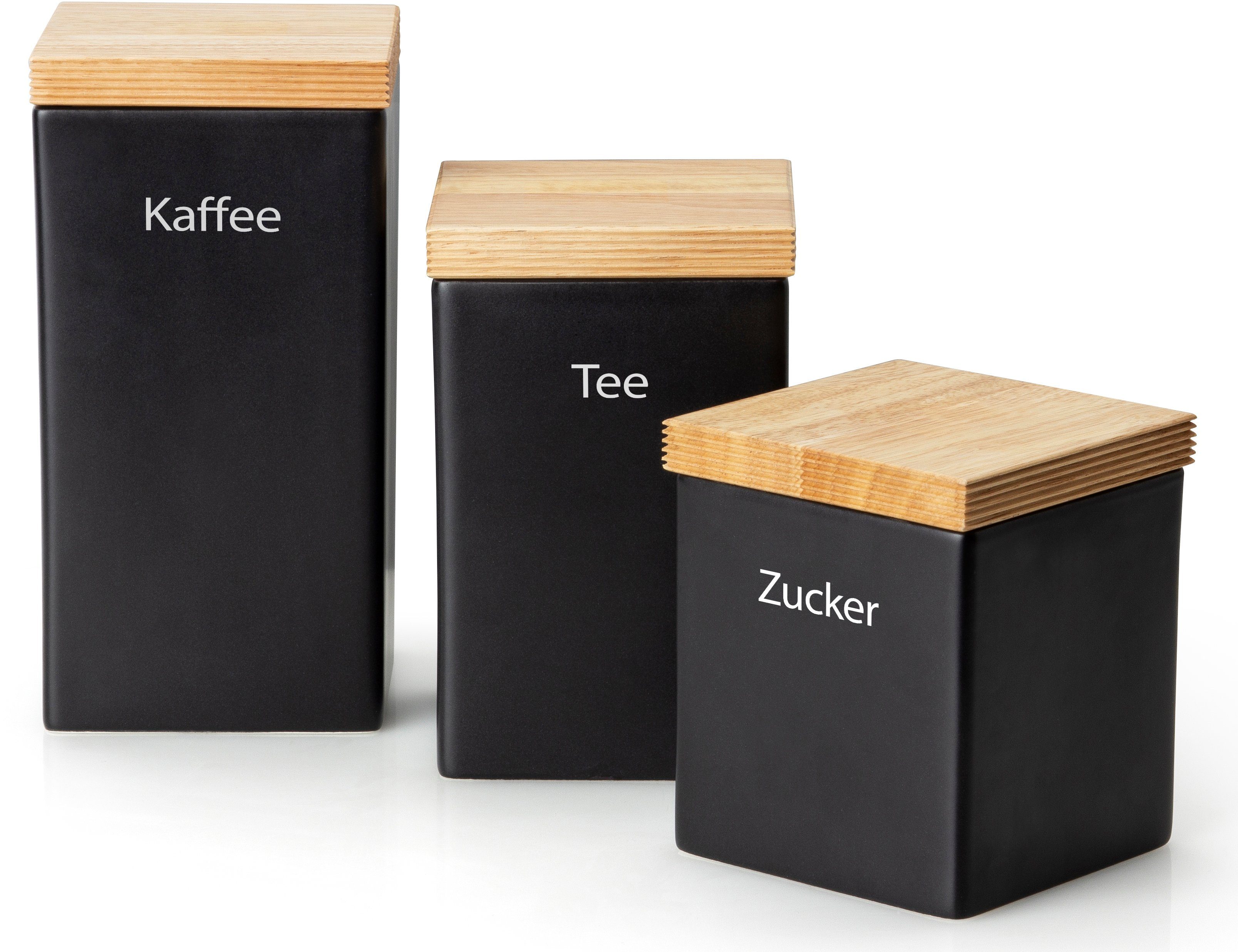 Continenta Kaffeedose, Holz, Keramik, (1-tlg), Kaffeedose