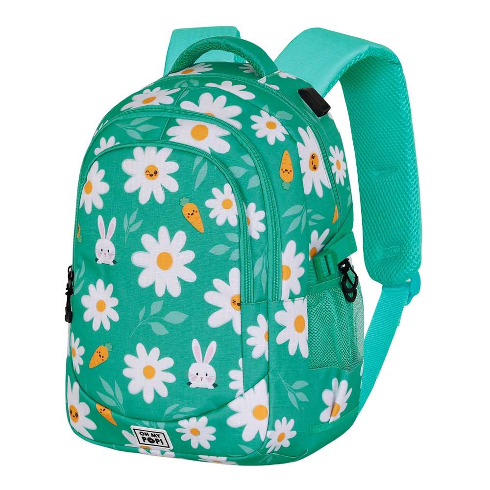 Oh My Pop! Laptoprucksack Blooming großer Rucksack Tagesrucksack Alltagsrucksack Schulrucksack, USB-Anschluss für elektronische Geräte
