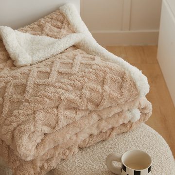 Wohndecke Kuscheldecke Überwurfdecke Decke Sofa Sofaüberwurf Sofadecke Couch, OKWISH, Winter Couchdecke Flauschig Fleecedecke Blanket Warm Dicke und Weich