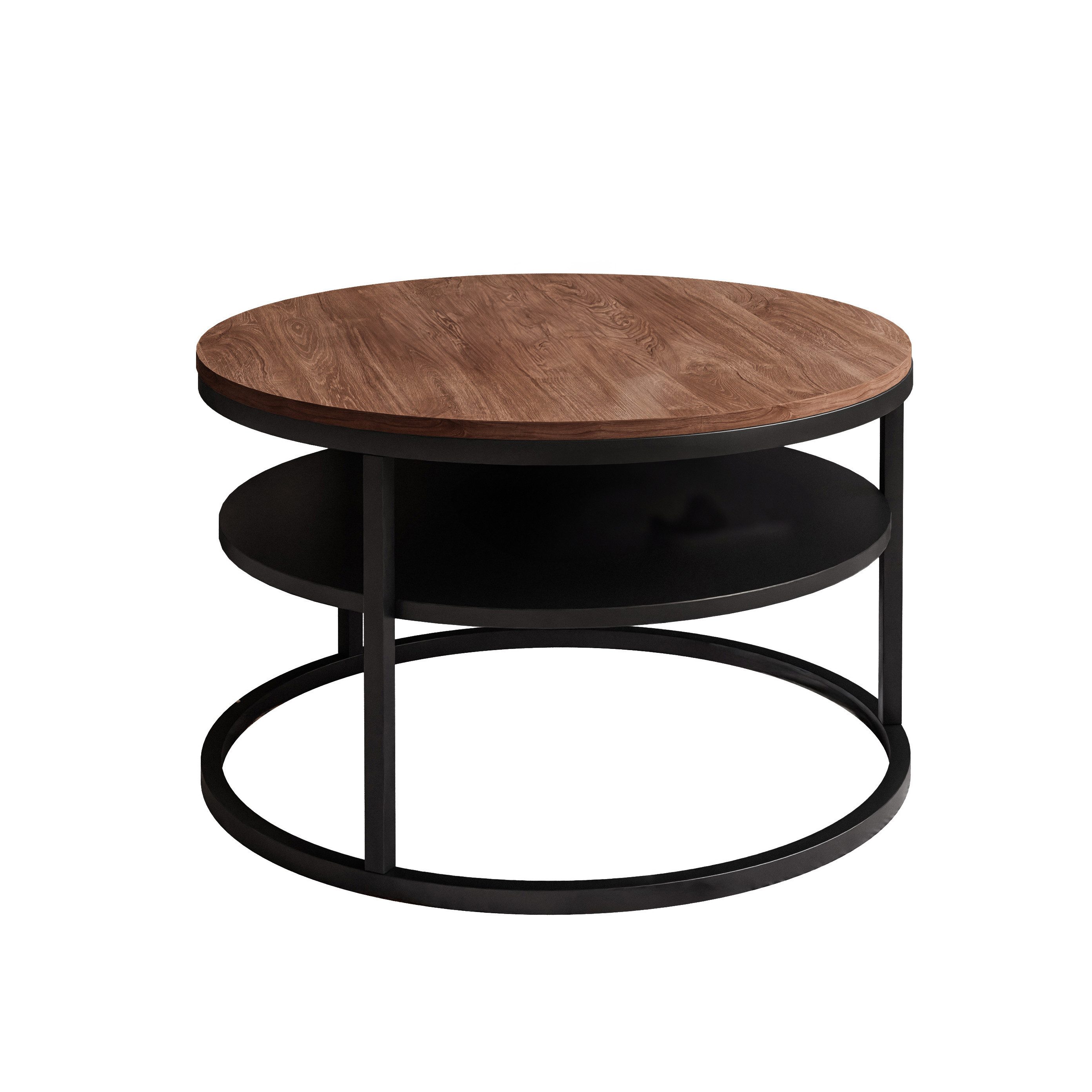 Lookway Couchtisch CIRI SLIM LOFT mit Ablage (1 Tisch), Durchmesser: ⌀ 60 c günstig online kaufen