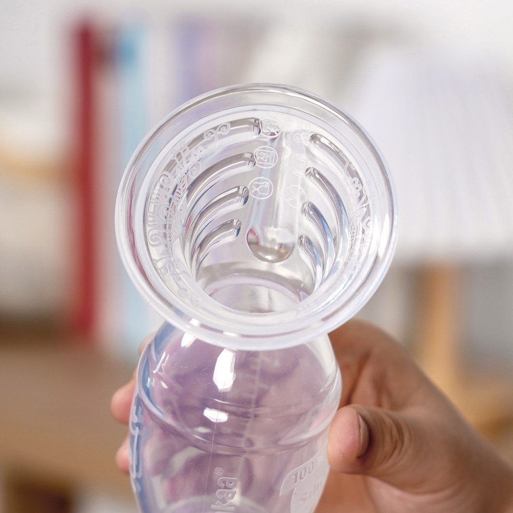 Haakaa Handmilchpumpe Haakaa Gen.2+ Milchpumpe mit Saugfuss 100ml + Auslaufschutz, 1-tlg., Entwickelt für besonders komfortables Abpumpen.