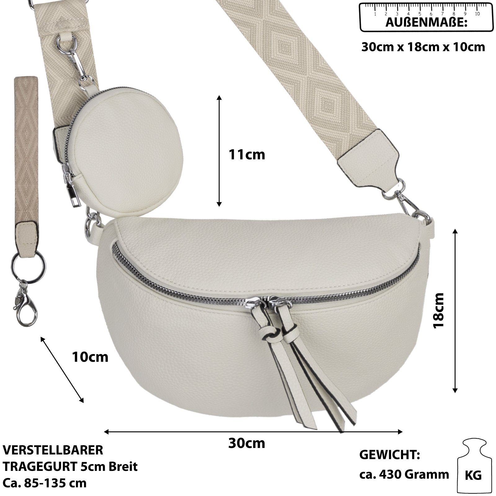 EAAKIE Gürteltasche Bauchtasche Umhängetasche Crossbody-Bag Kunstleder günstig online kaufen