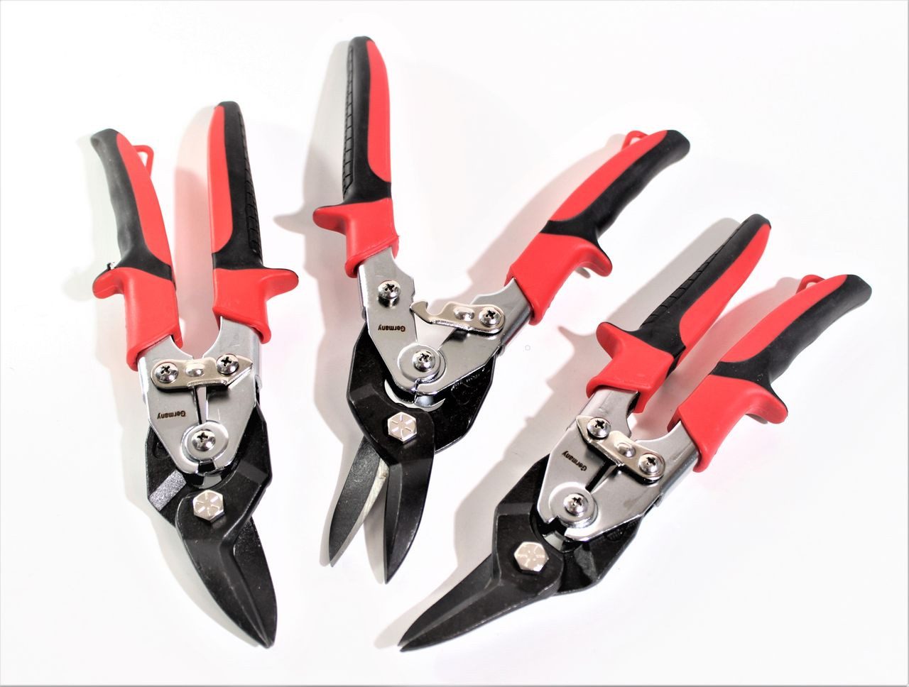 myMAW Blechschere Figuren-Hebelscheren Set 3-tlg. 260 mm Profi Blechschere Schere …