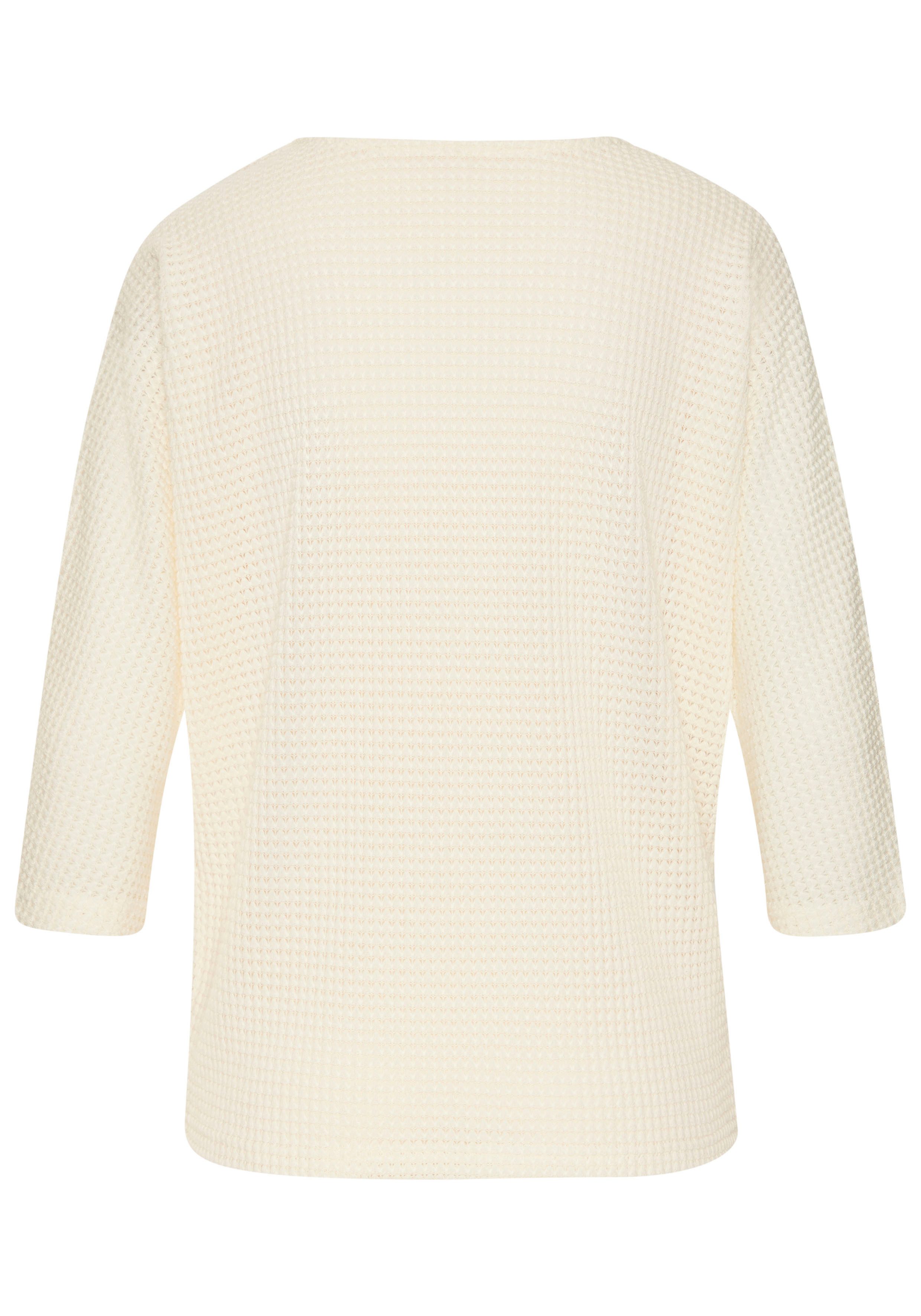 Vivance by Lascana 3/4-Arm-Shirt mit sommerlicher Waffelstruktur aus bügelfreier Strickqualität